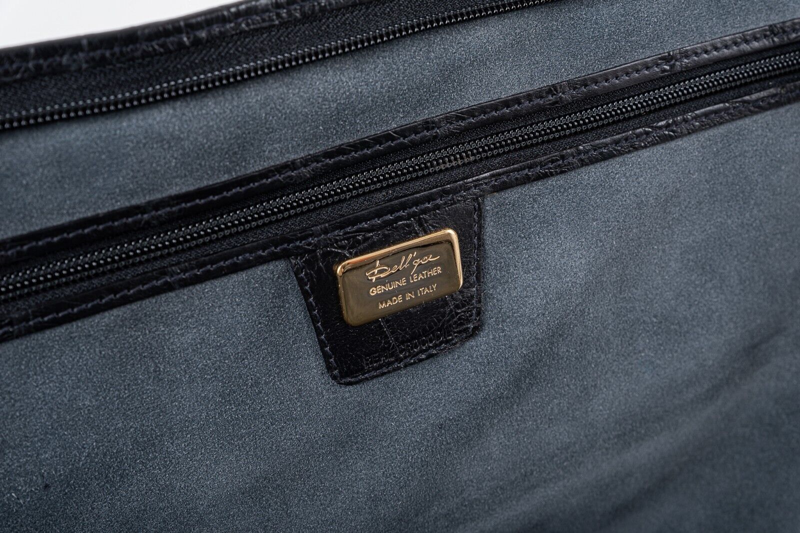$8K LUXURY DELL'GA MILANO Handmade Black Briefcase Business Bag Real Crocodile