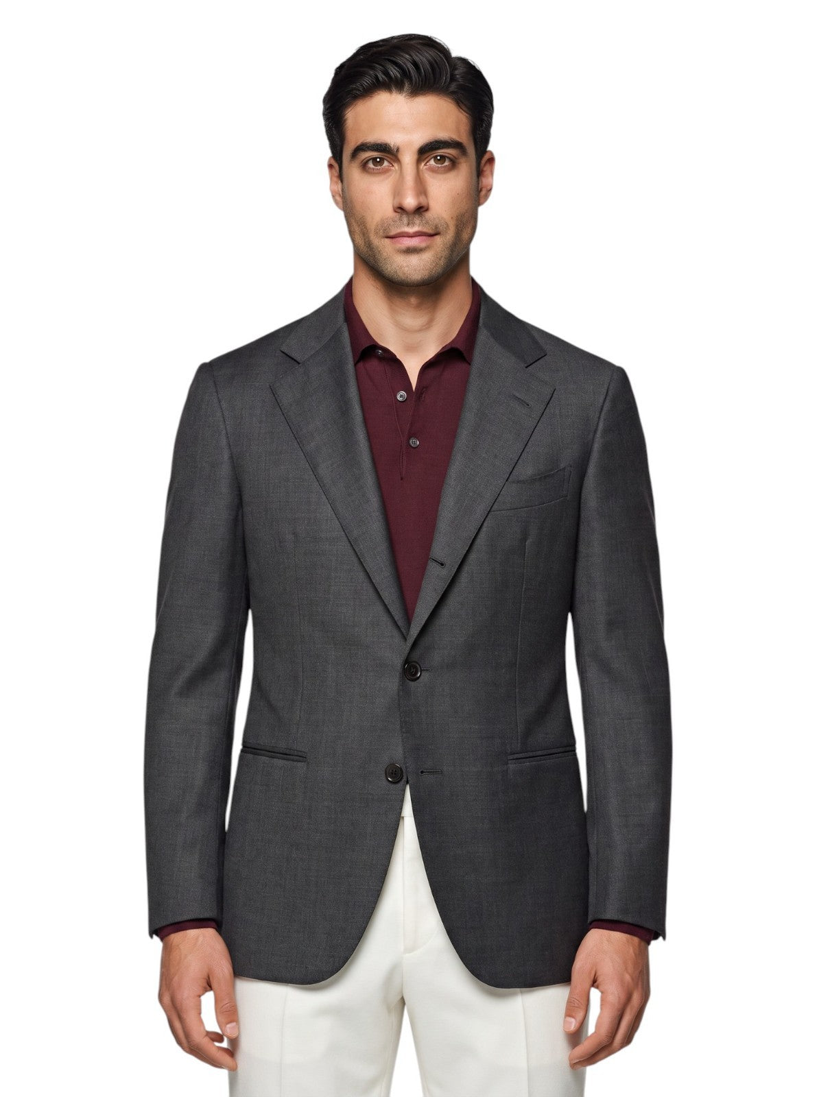 Sartoria DALCUORE NAPOLI Hand-Sewn Jacket Sport Coat Fine Wool Gray 36 US 46 EU