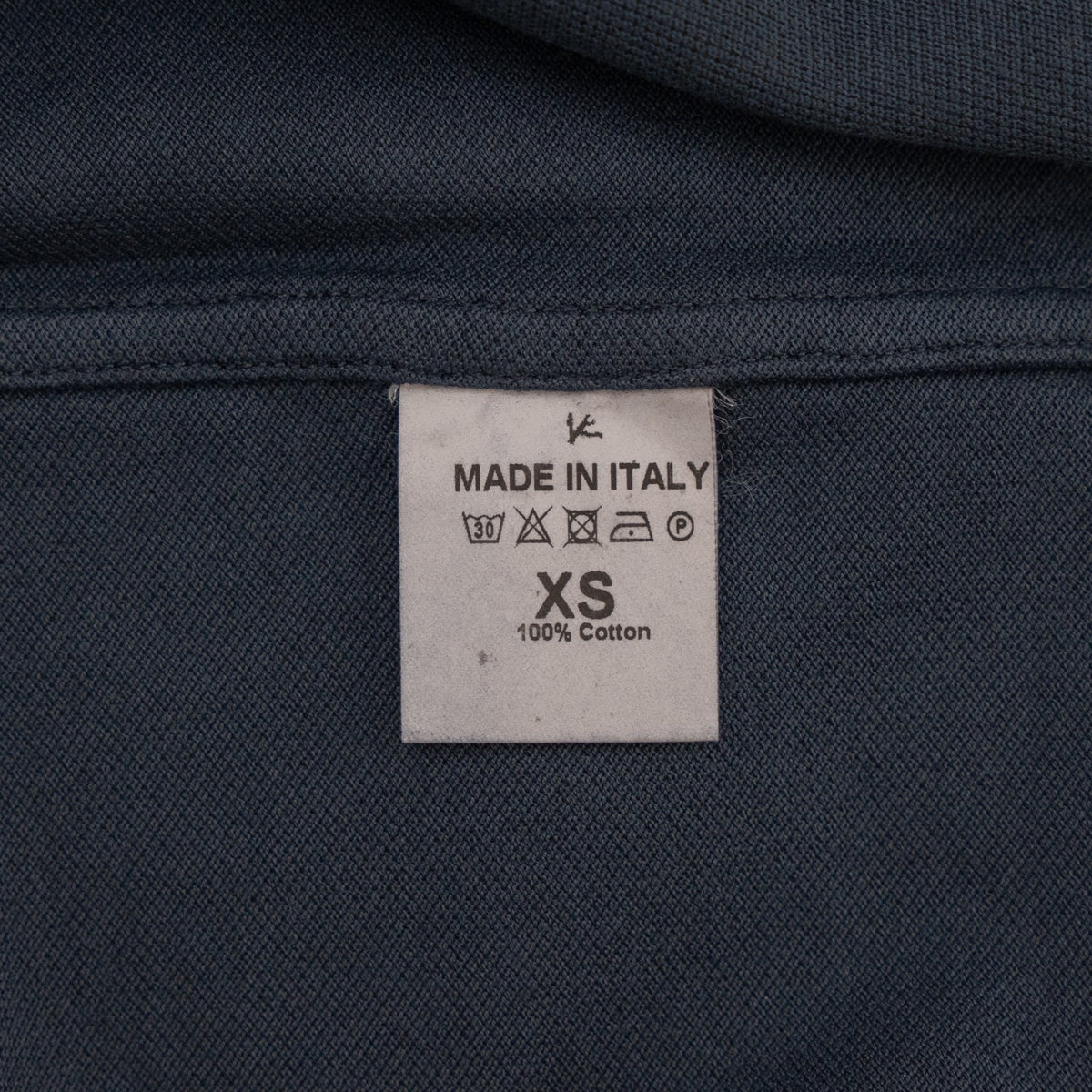 575$ ISAIA NAPOLI Blue Navy Polo Short Sleeve 100% Jersey Cotton Size XS