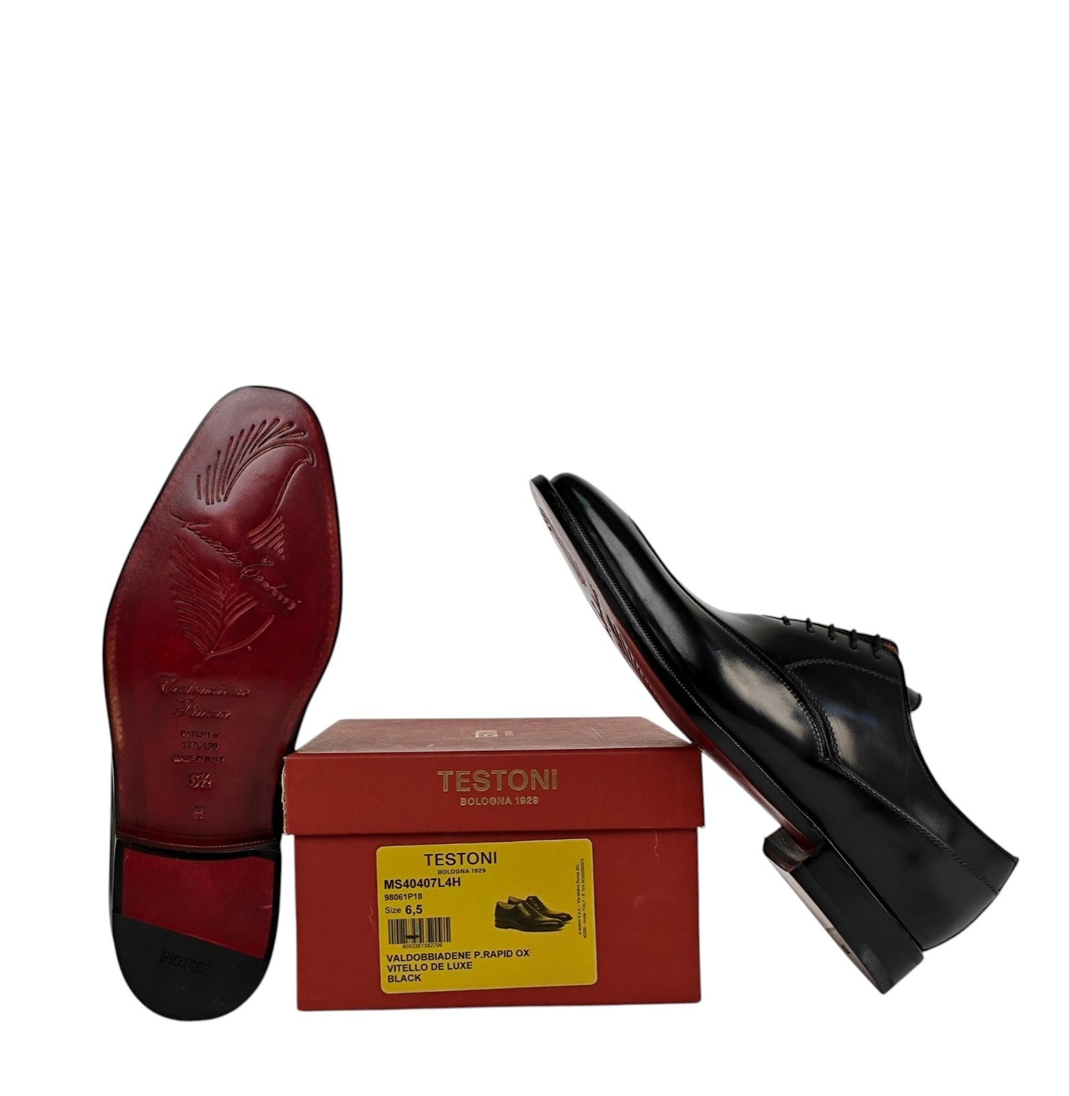 1400$ TESTONI " Valdobbiadene " PIUMA Oxford Shoes Calf 6.5 UK 7.5 US 40.5 IT