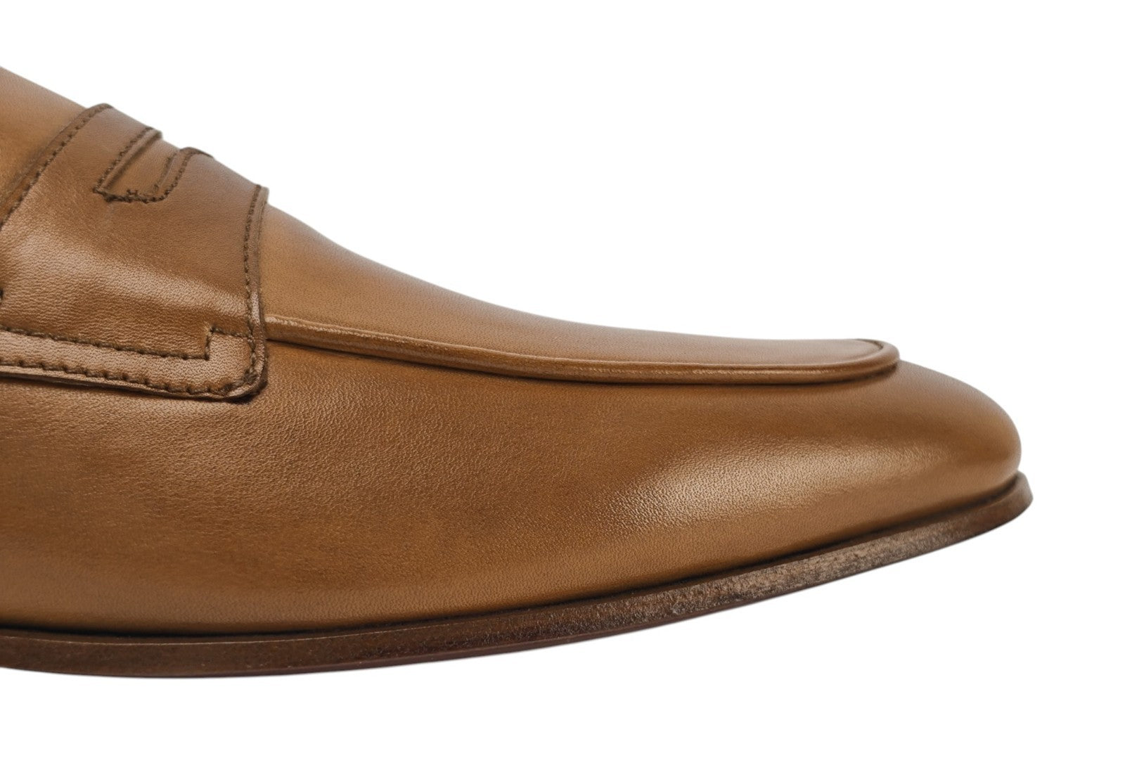 $1350 TESTONI Loafer Shoes Bolognese Construction Calf Caramel