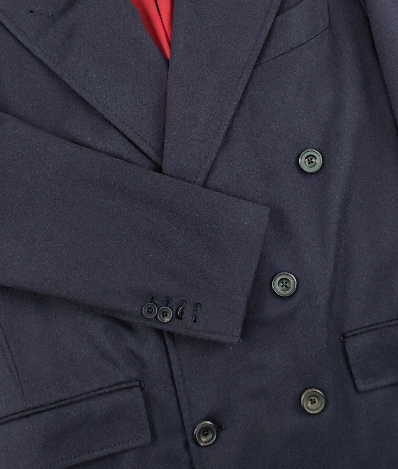 $3400 RUBINACCI "Skyfall 007" Blu Double Breasted Coat 100% Cashmere 40 US 50 EU