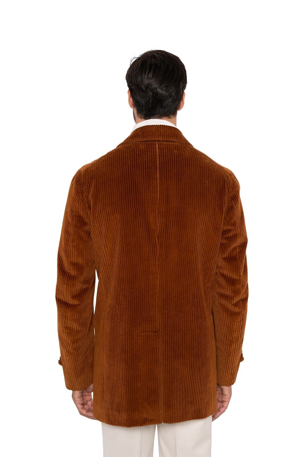 $3800 ISAIA NAPOLI Brown Coat Carcoat Luxury Corduroy Cotton  40 US / 50 EU