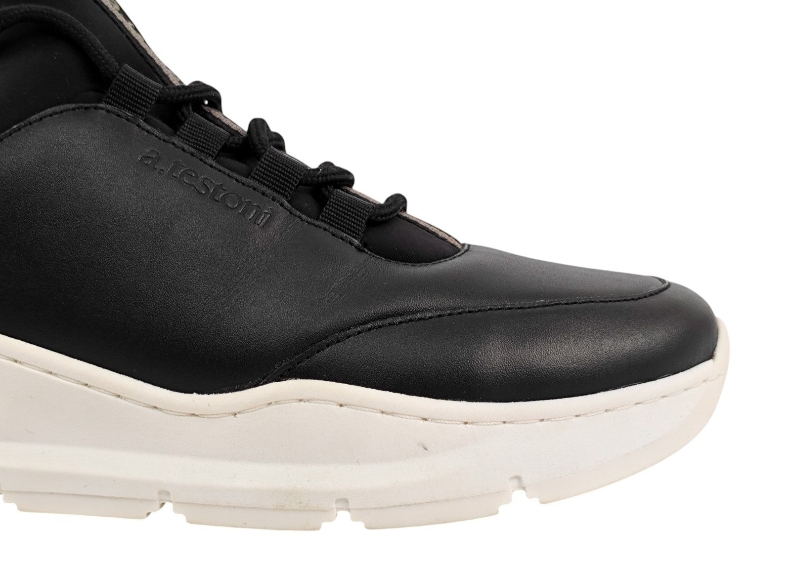 750$ TESTONI Black Sport Sneaker Shoes Calf + Lycra 8 UK / 9 US / 42 IT