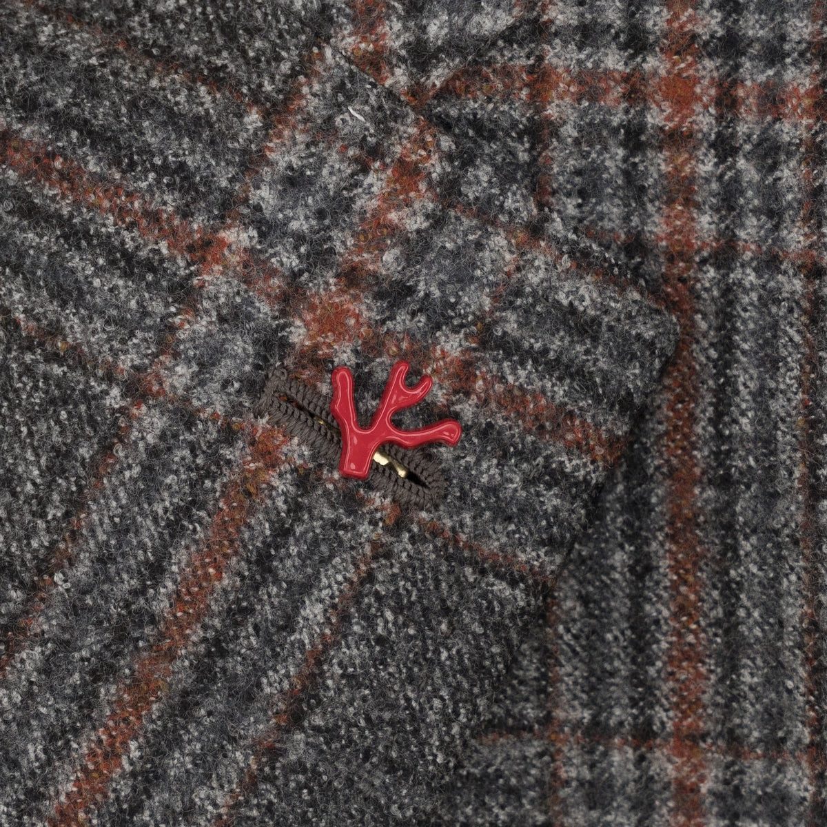 $6750 ISAIA "Domenico" Gray Hand-Sewn Suit Flannel Wool 38 US / 48 EU 8R