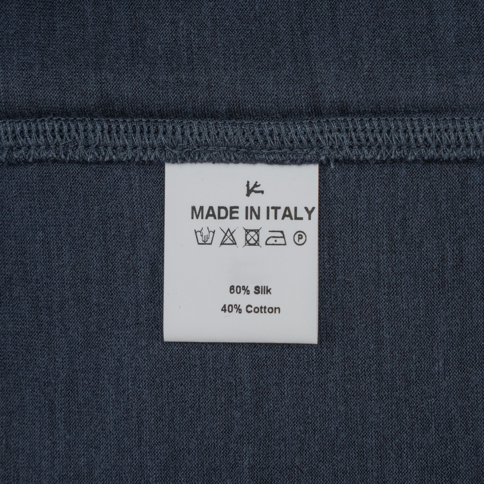650$ ISAIA NAPOLI Pelleovo Cotton Jersey Blue Short Sleeve Handmade T-Shirt 2
