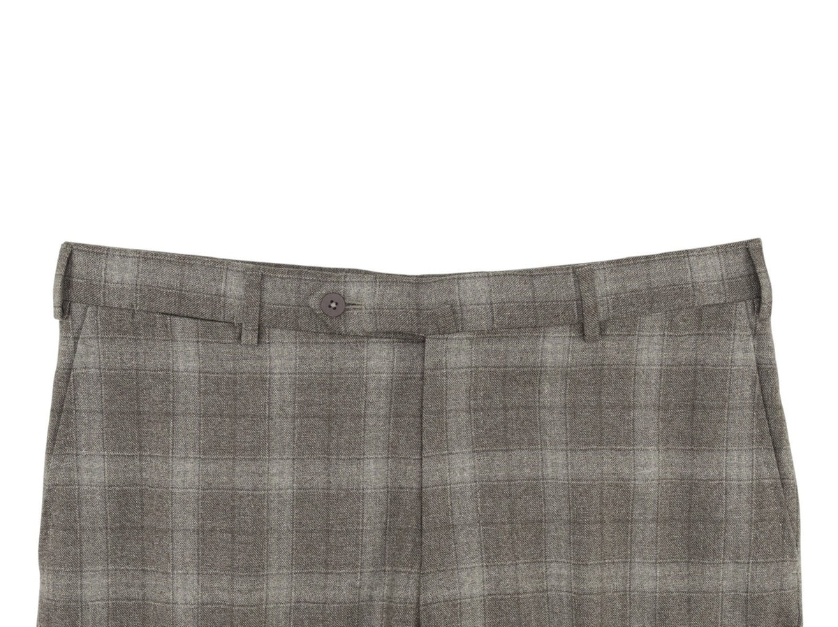 $6600 ISAIA "Gregorio" Black Hand-Sewn Suit Medium Wool Plaids 40 US / 50 EU 7R