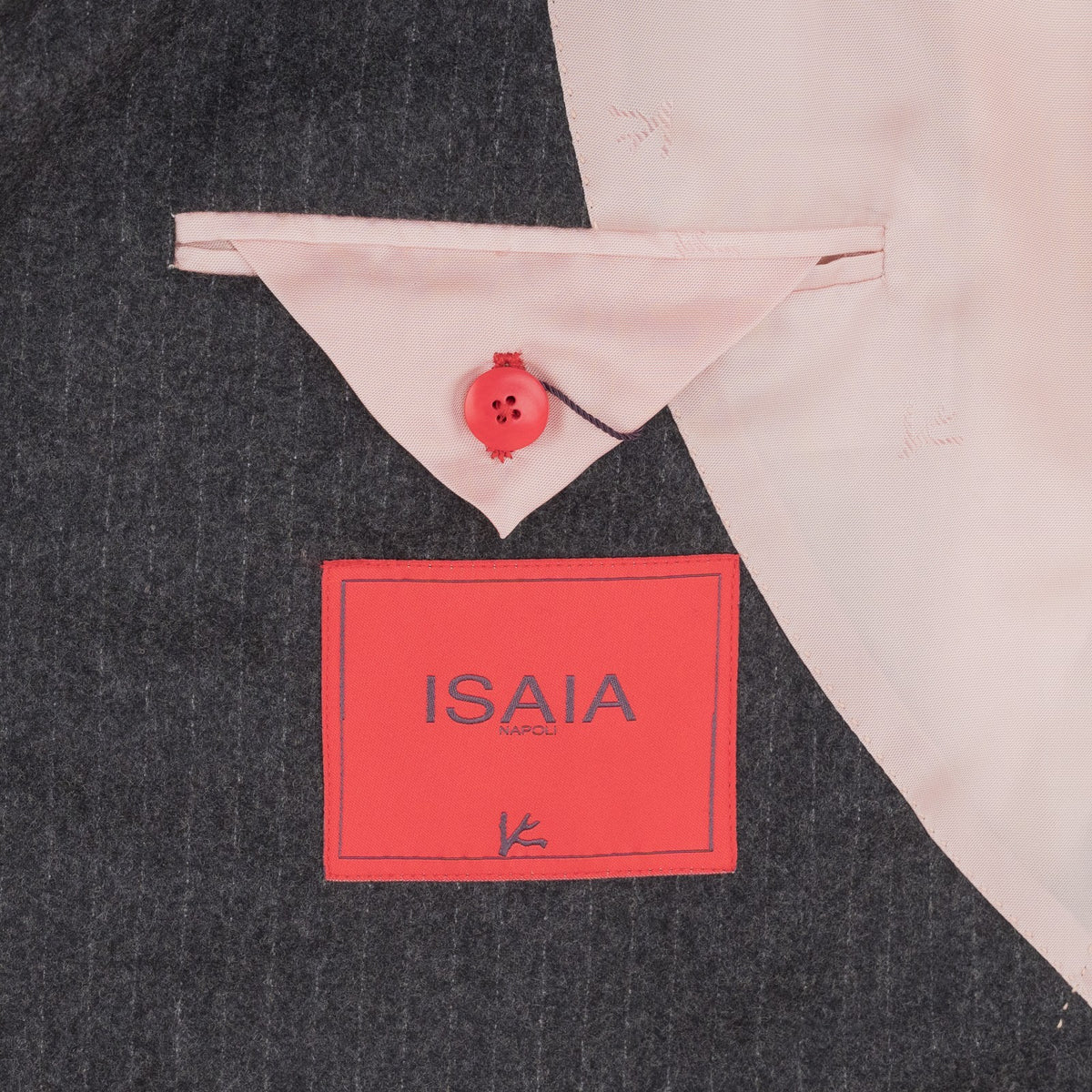 $7100 ISAIA NAPOLI "Marechiaro" Dark Gray Suit Wool / Cashmere 44 US / 54 EU 8R