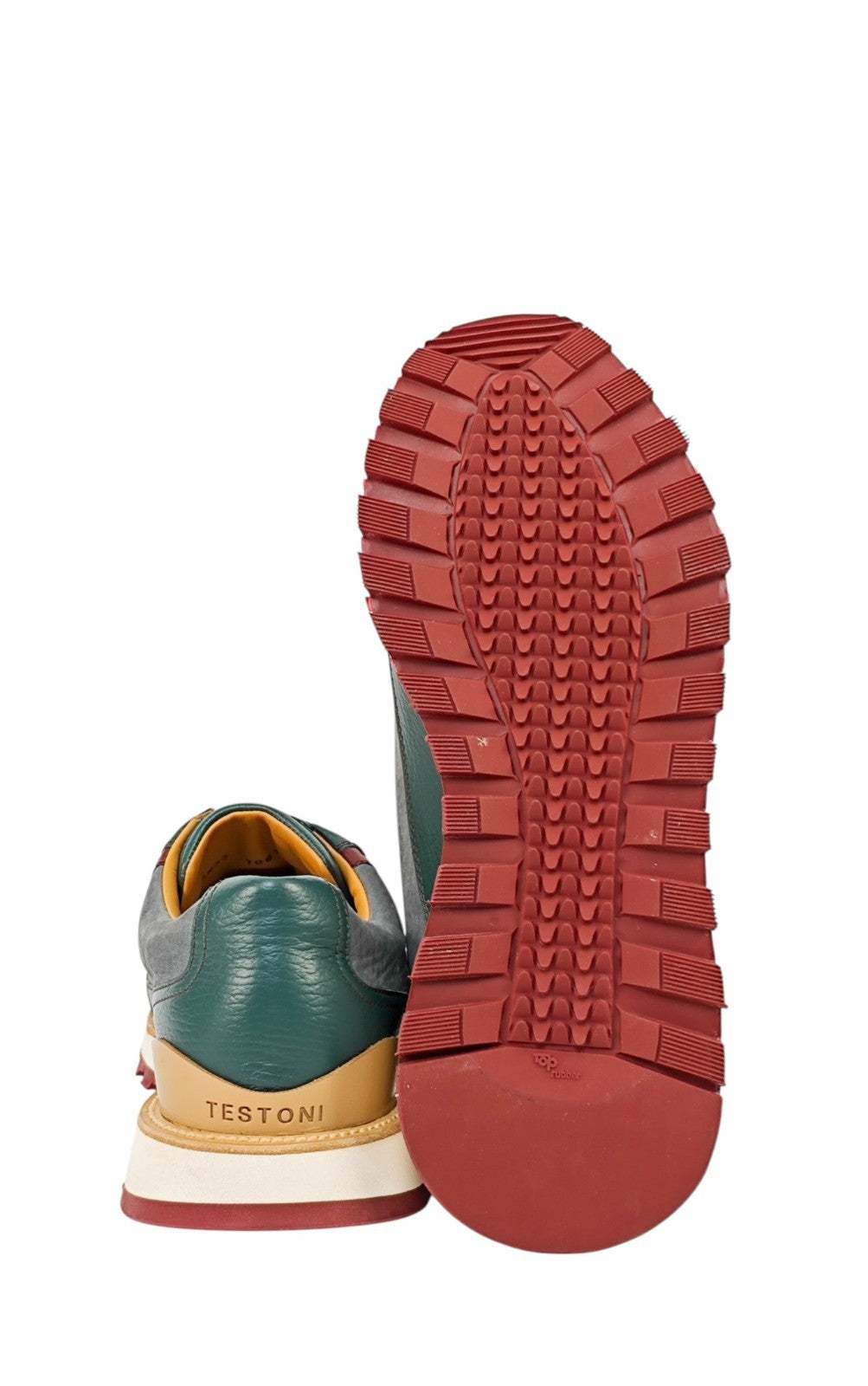 1100$ TESTONI "Moena" SlipOn Sneaker Nabuk Calf + Deerskin 8 UK / 9 US / 42 IT