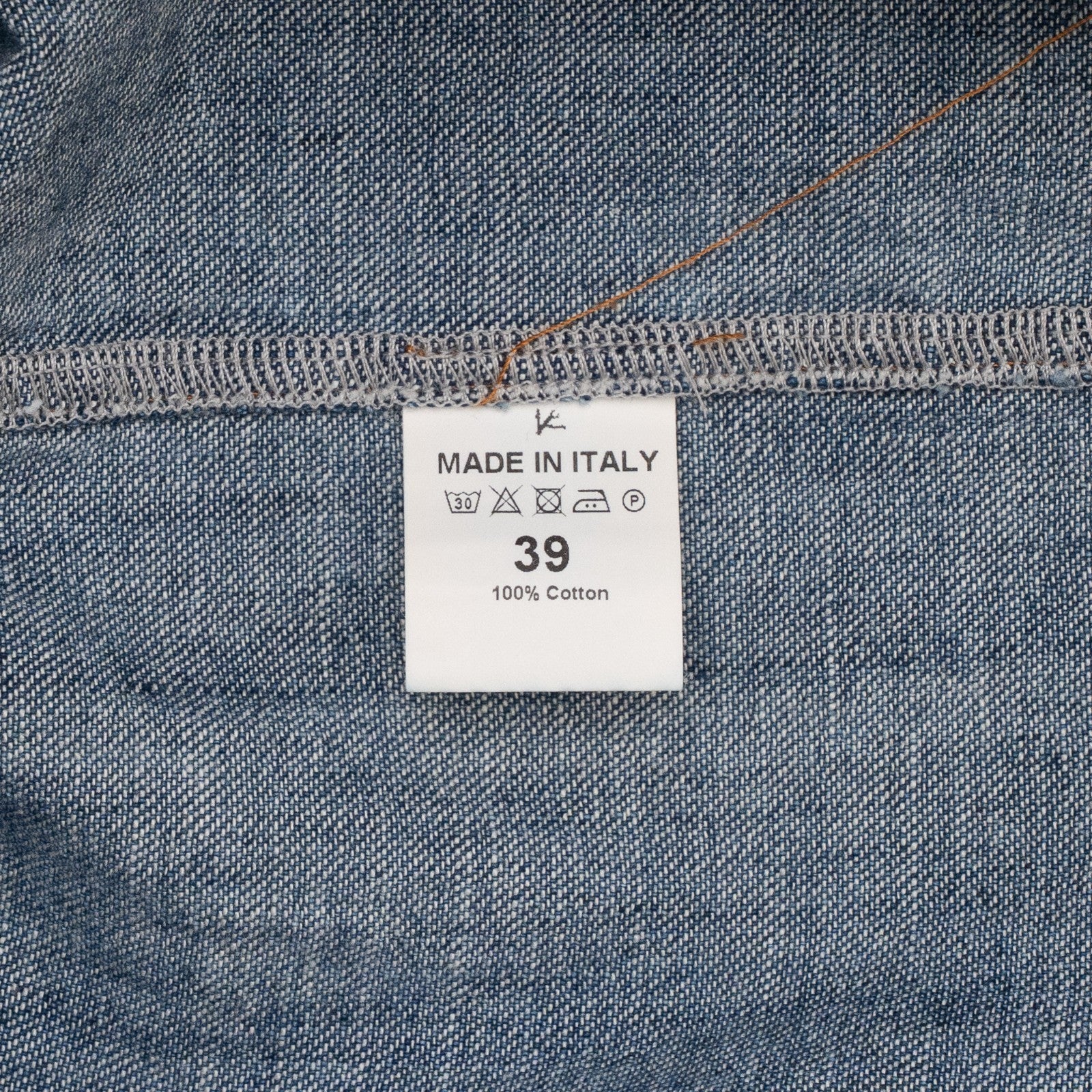 730$ ISAIA NAPOLI Denim Western Shirt Hand-Sewn Blue Cotton 15.5 - 39