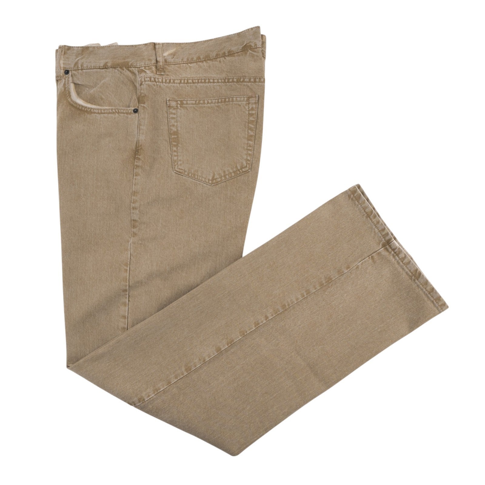 850$ ETRO MILANO Washed Beige Denim Cotton Jeans Pant Relaxed Fit 40 US / 56 EU
