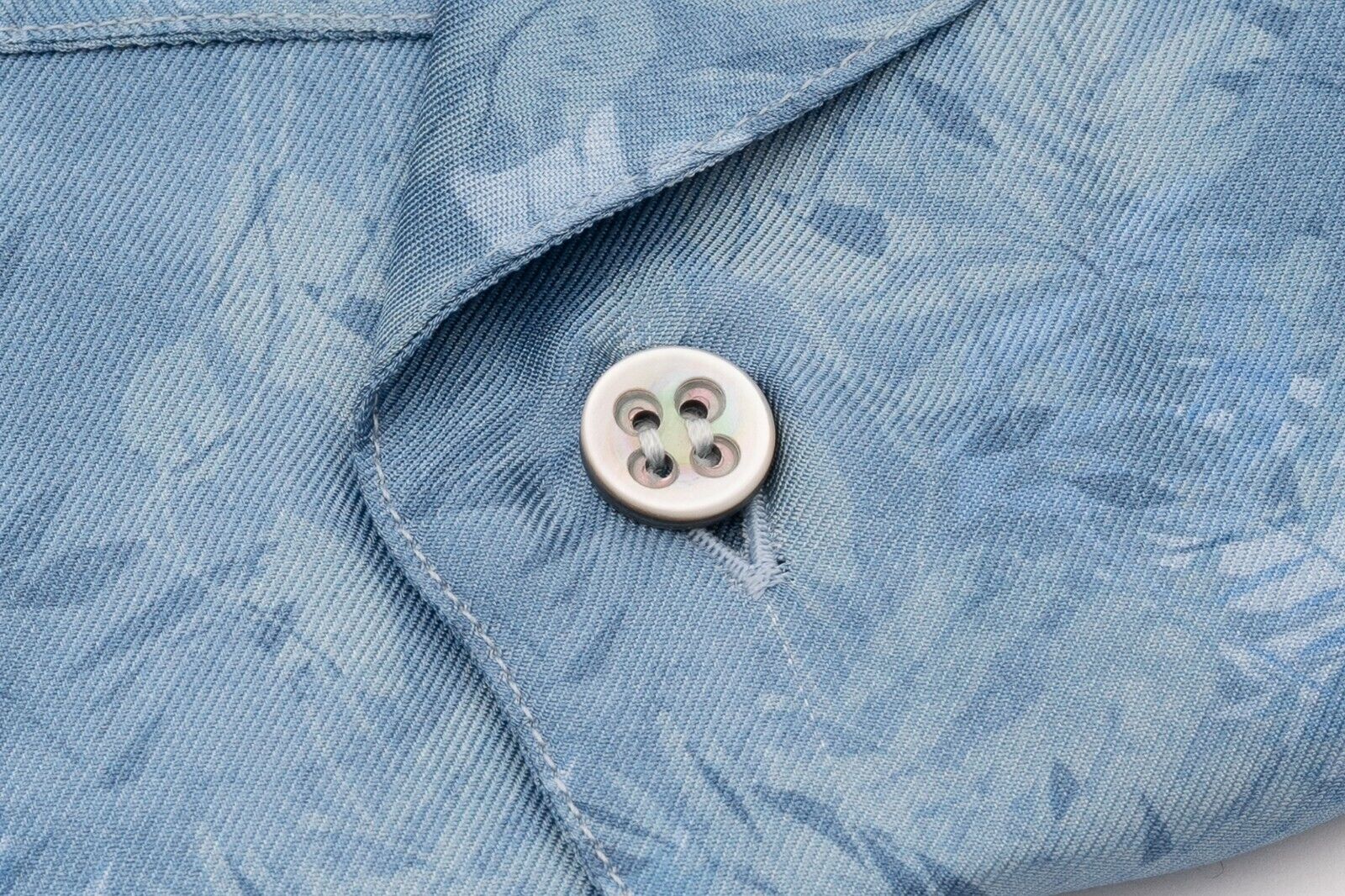 1400$ MAROL BOLOGNA Short Sleeve Shirt Blue 100% COMO SILK Satin 15.75 - 40