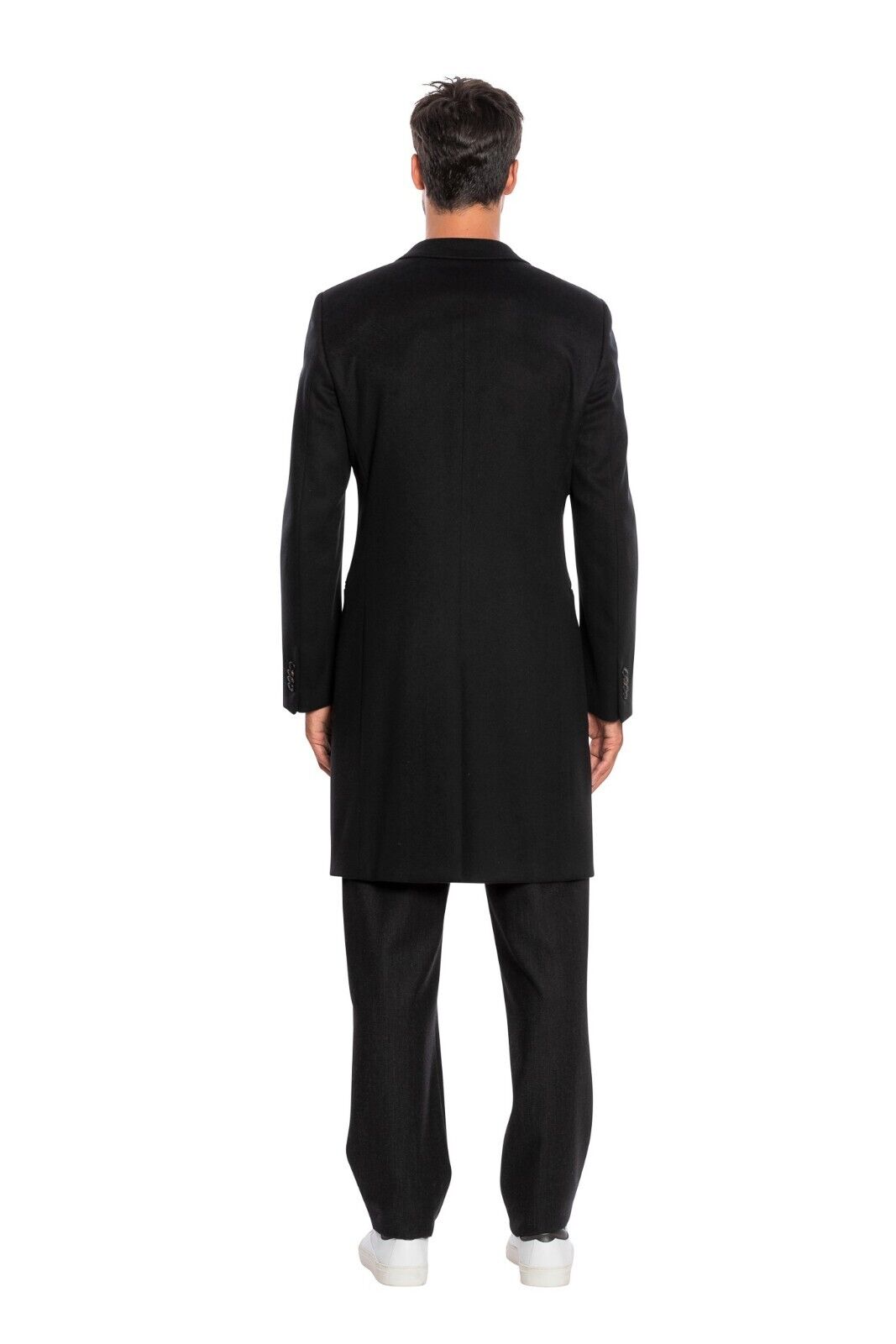 $3900 GIORGIO ARMANI Black Label Wool Cashmere Long Coat Black 38 US / 48 EU