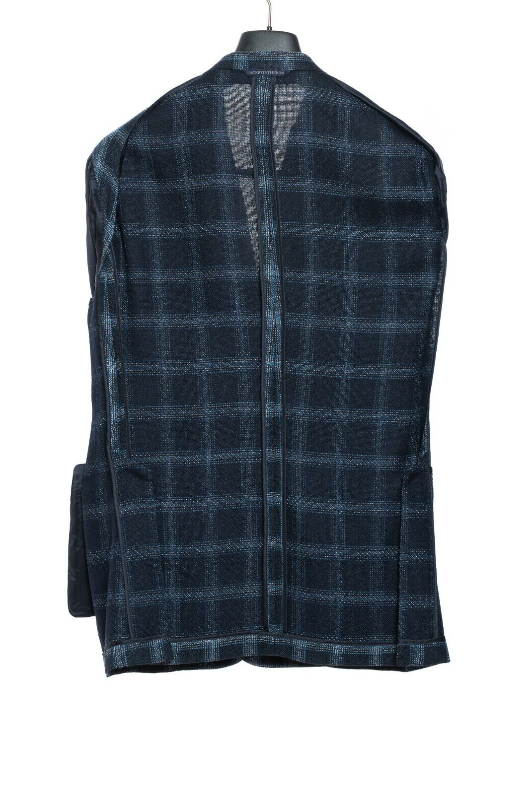 2250$ BELVEST Jacket Blue Checks Silk Linen Cotton Drop 7 JACKETINTHEBOX Edition