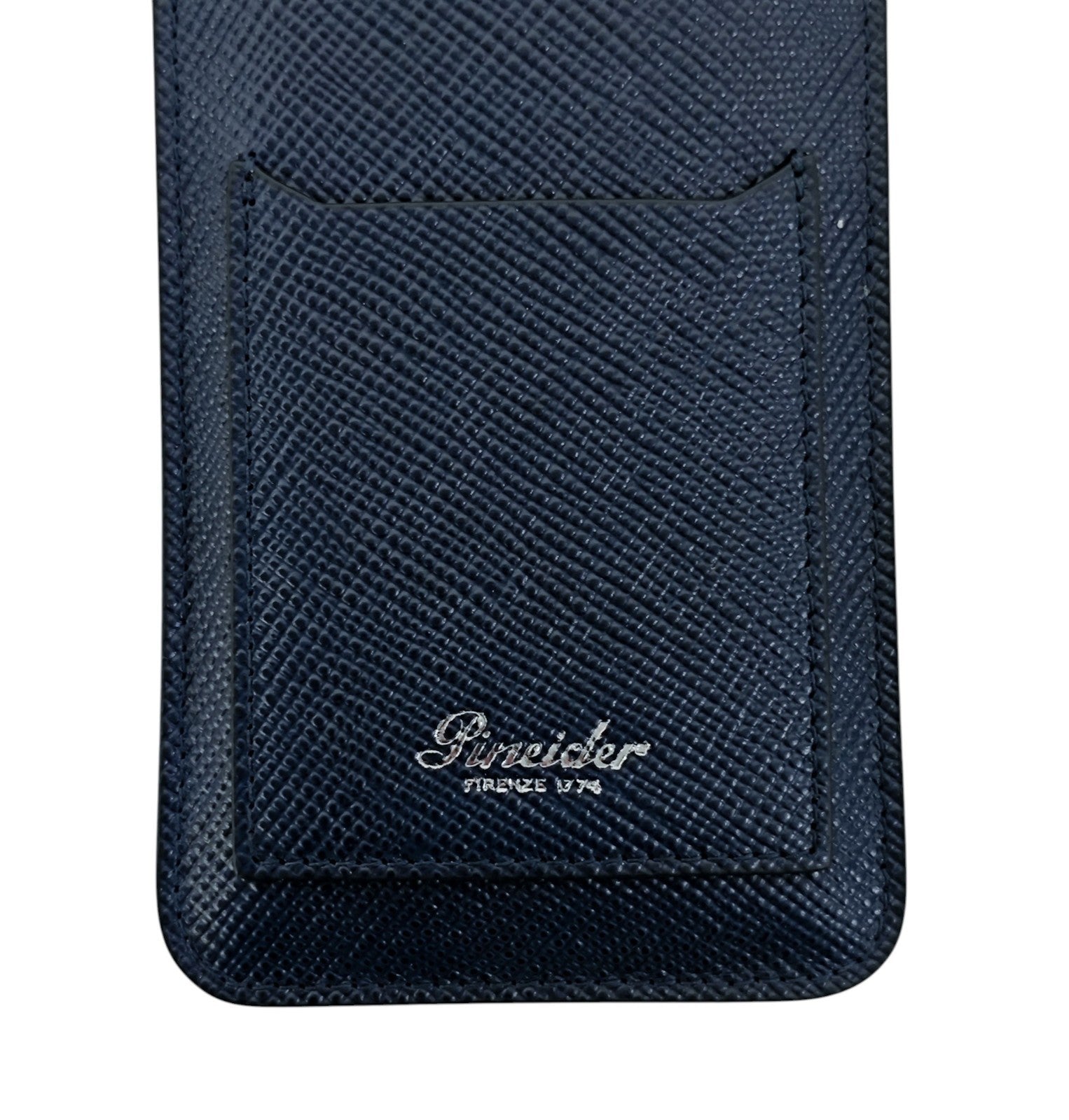 295$ PINEIDER FIRENZE 1774 Necklace Double Pen Holder Saffiano Calf Blue