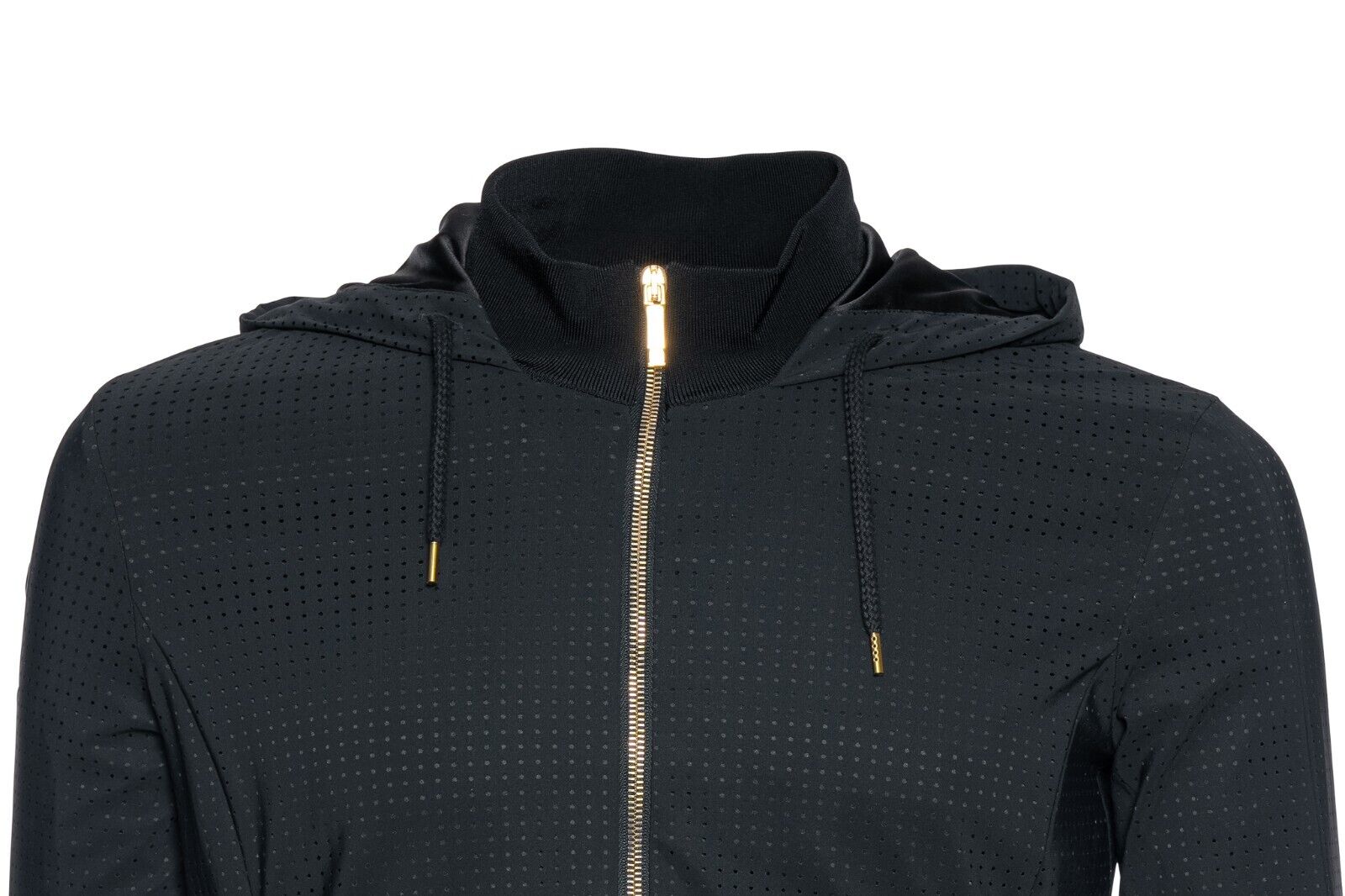 2500$ ITALO FERRETTI Tracksuit Jogging Suit Black 100% Lining Silk Satin Size S