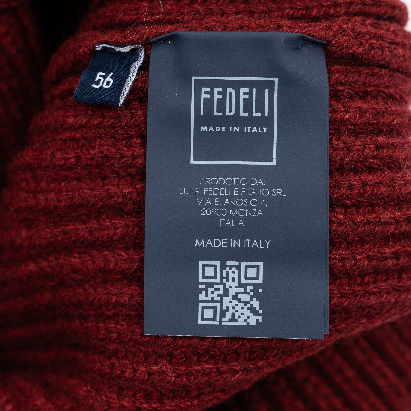 $2500 FEDELI "Sand" Wine Barolo Cardigan Jacket Zip 100% Cashmere 46 US / 56 EU