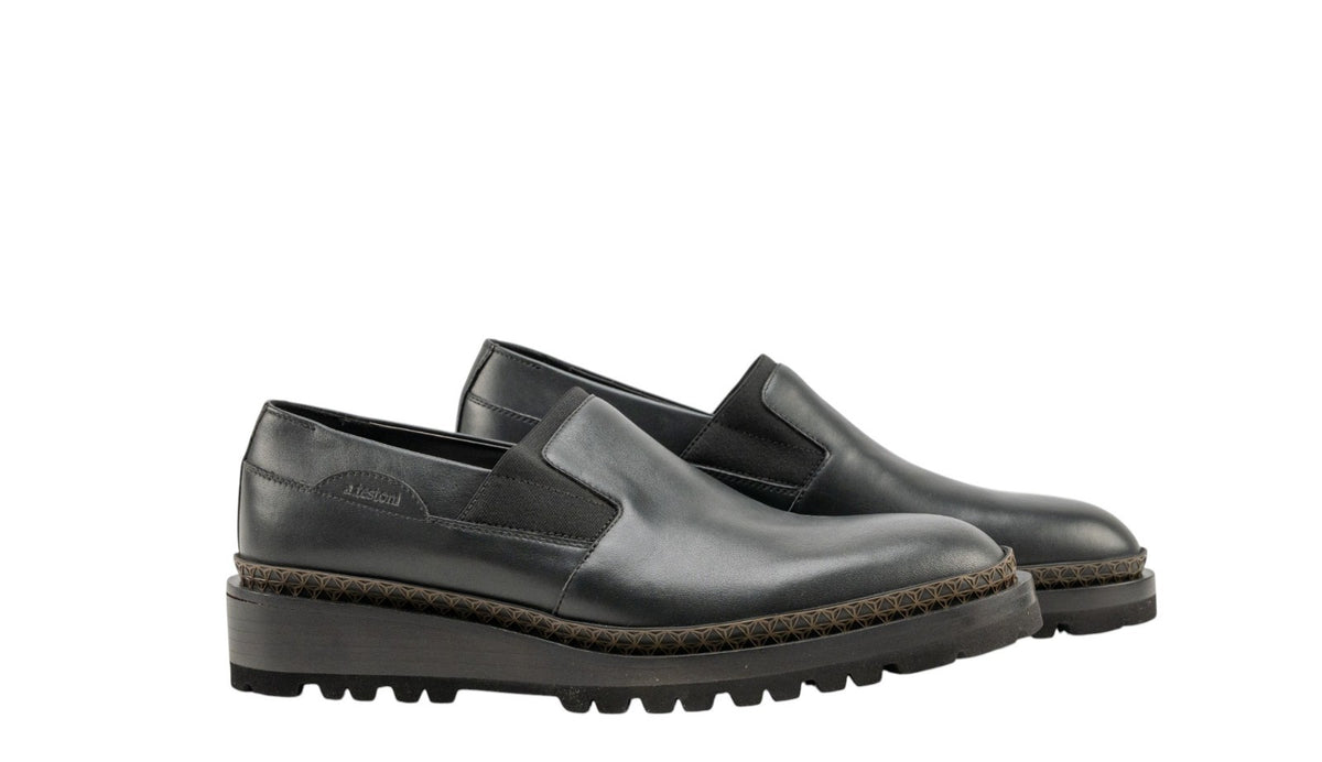 700$ TESTONI Sneaker Shoes Slip-On Sport Napa Calf Dark Gray 8 UK / 9 US / 42 IT