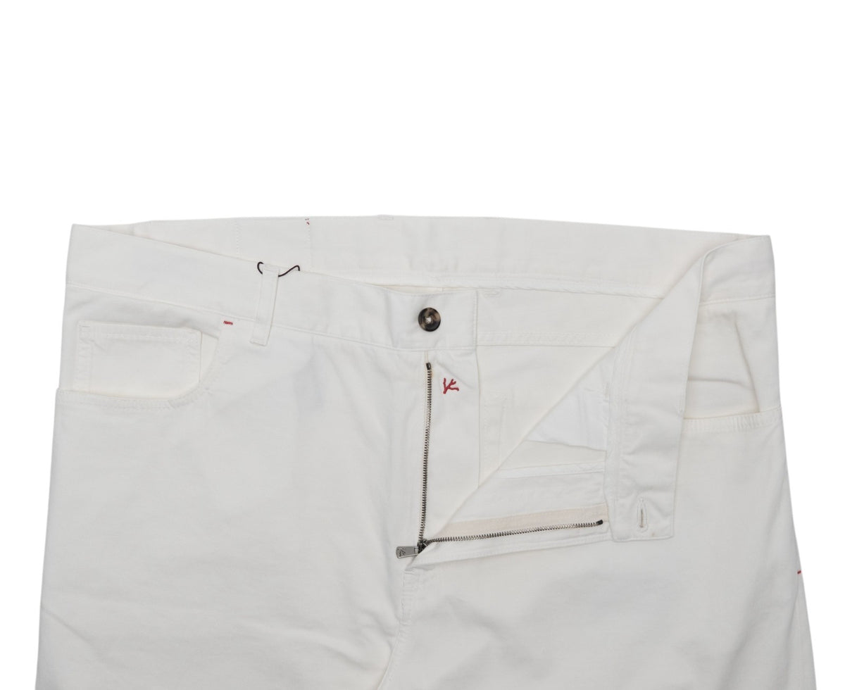 925$ ISAIA NAPOLI "SpaccaNapoli" White Pant Cotton Cashmere 38 US / 54 EU R