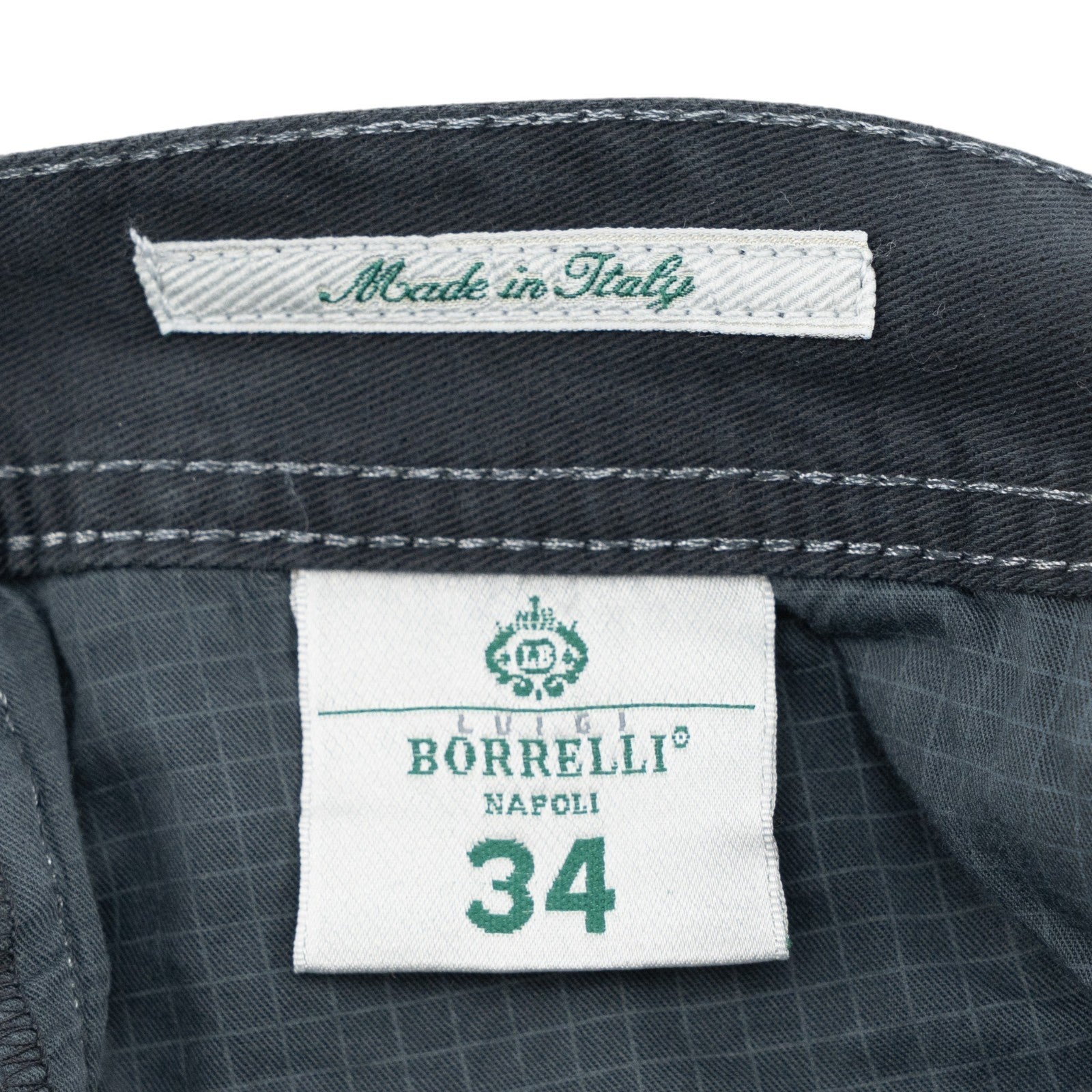 415$ LUIGI BORRELLI NAPOLI Dark Blue Denim Jeans Pant Twill Cotton 34 US / 50 EU