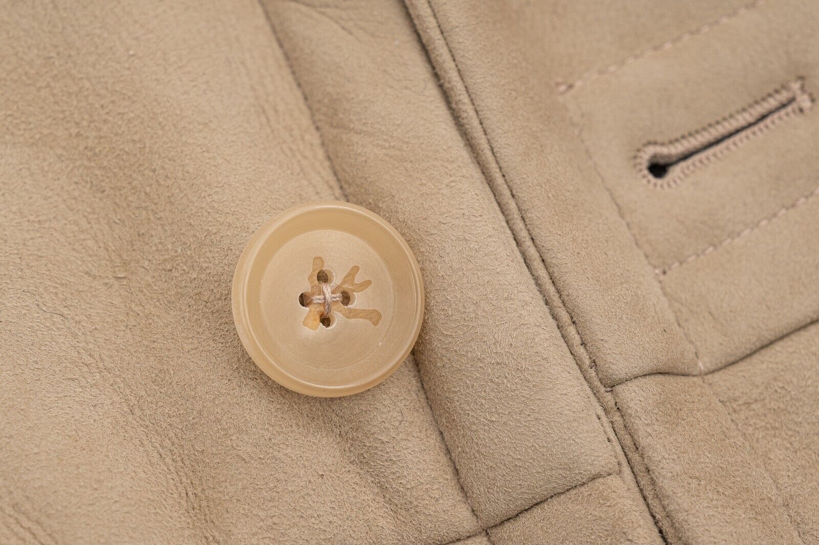 7600$ ISAIA NAPOLI "Portofino" Beige Shearling Coat 100% Lambskin 38 US / 48 EU