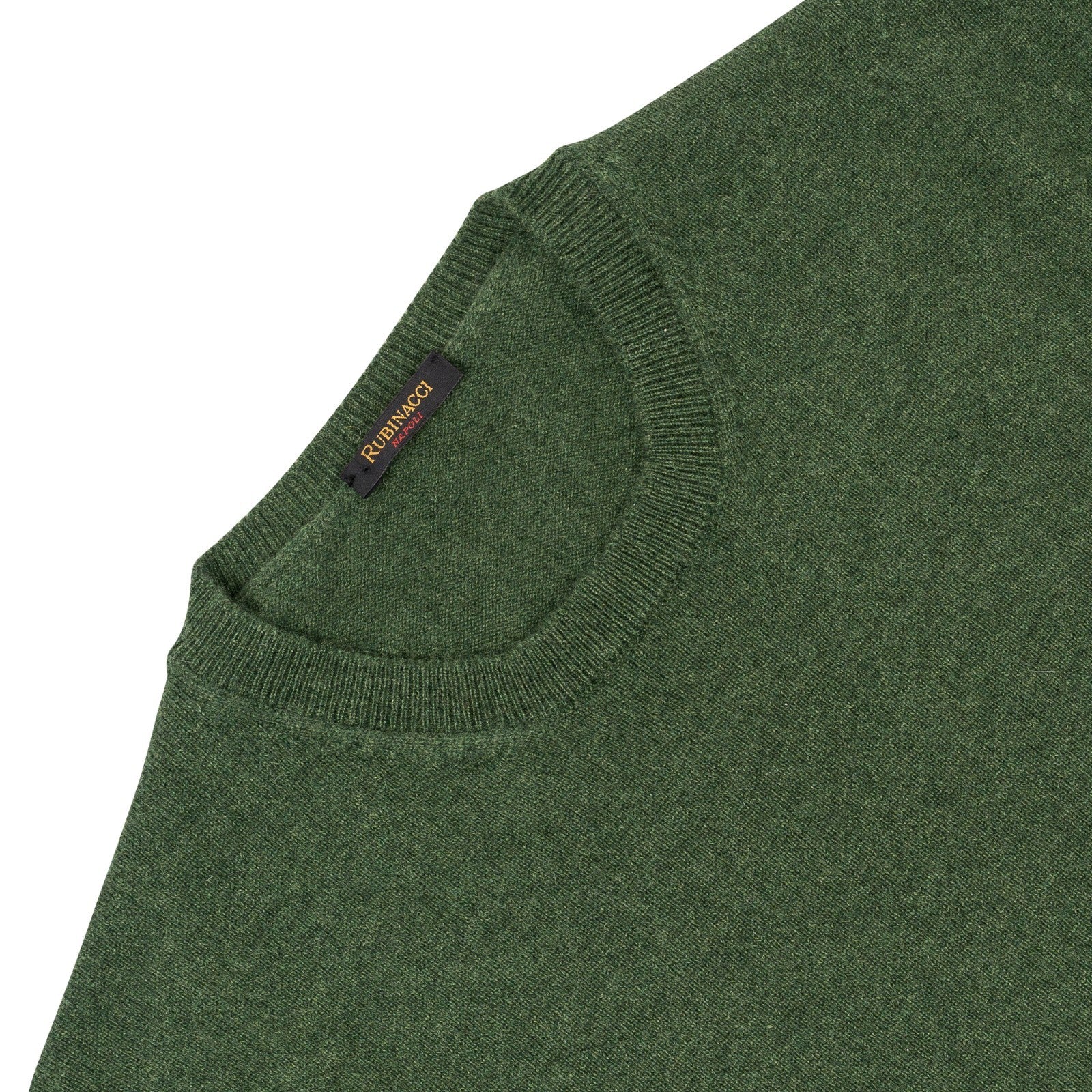 750$ RUBINACCI NAPOLI Green Sweater Crewneck 100% Soft Cashmere 38 US / 48 EU
