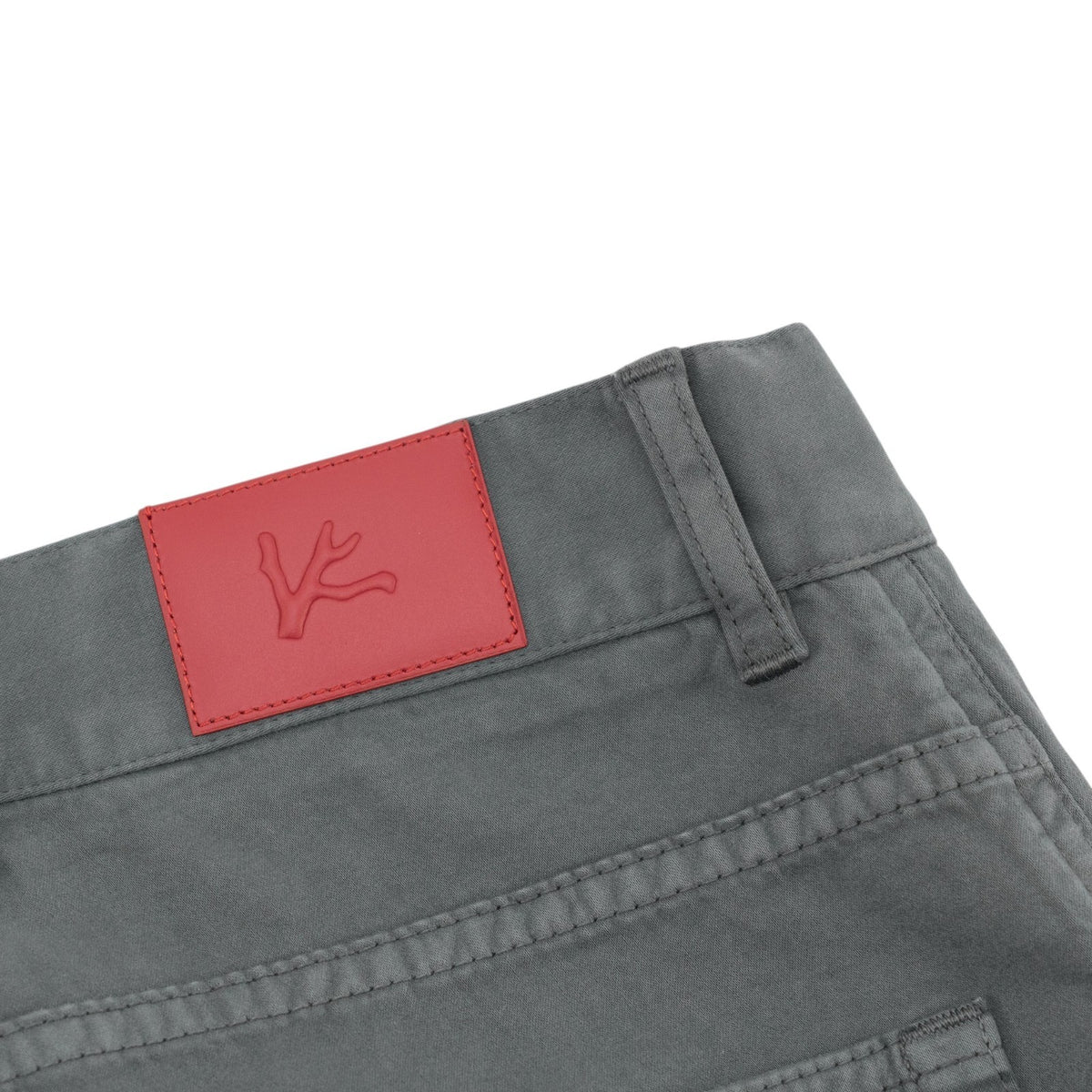 925$ ISAIA NAPOLI "SpaccaNapoli" Gray Pant Chin Cotton Cashmere Reg 32 US 48 EU