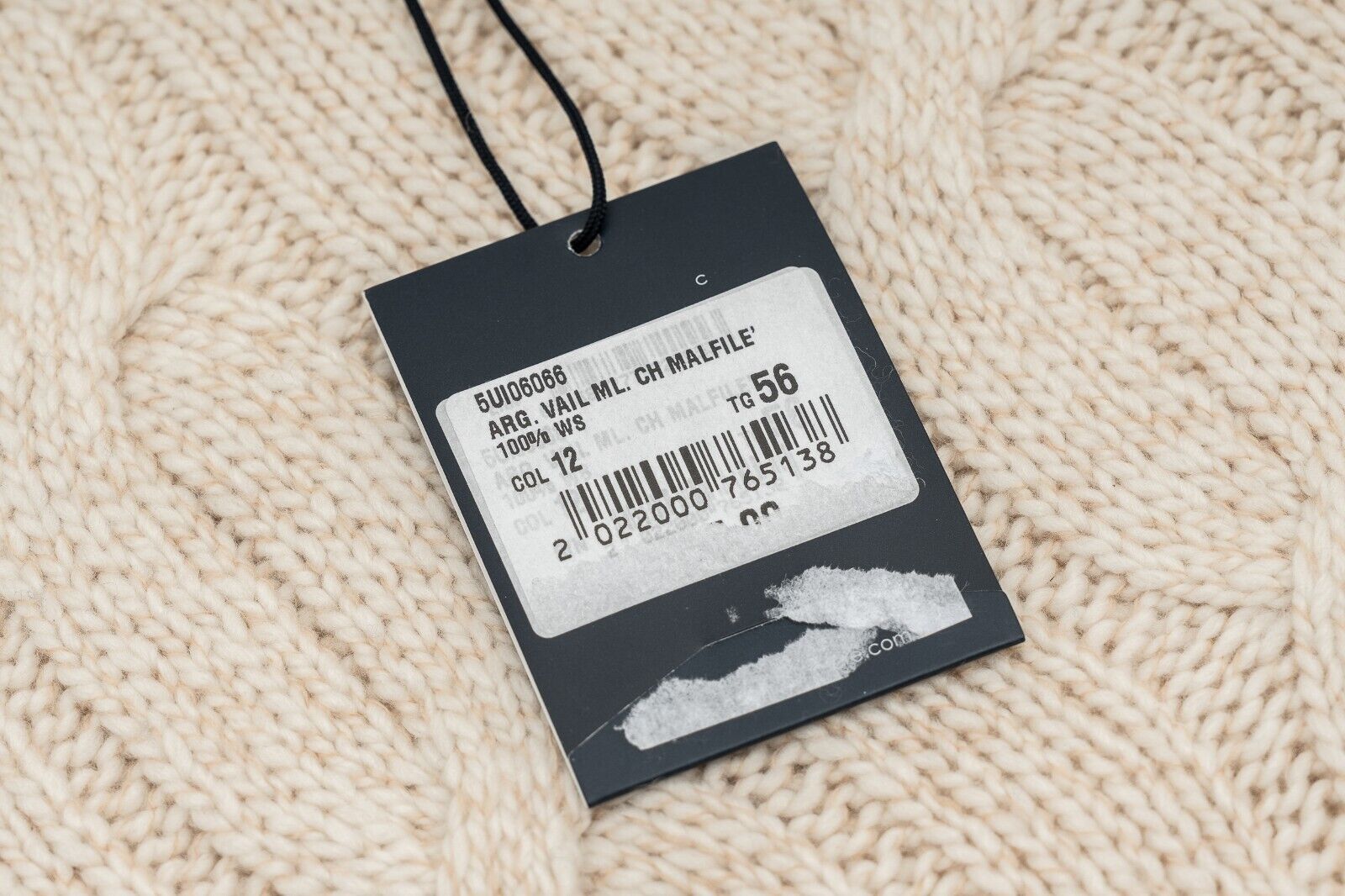 $2190 FEDELI "Malfilè" Ivory Sweater 100% Cashmere Cable Knit 46 US / 56 EU