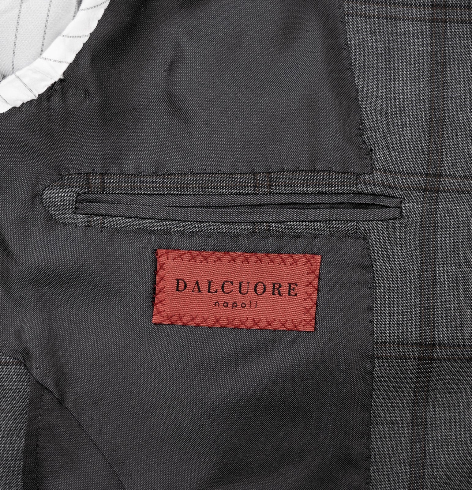 Sartoria DALCUORE NAPOLI Total Hand-Sewn Suit Gray Wool 120's 38 US / 48 EU