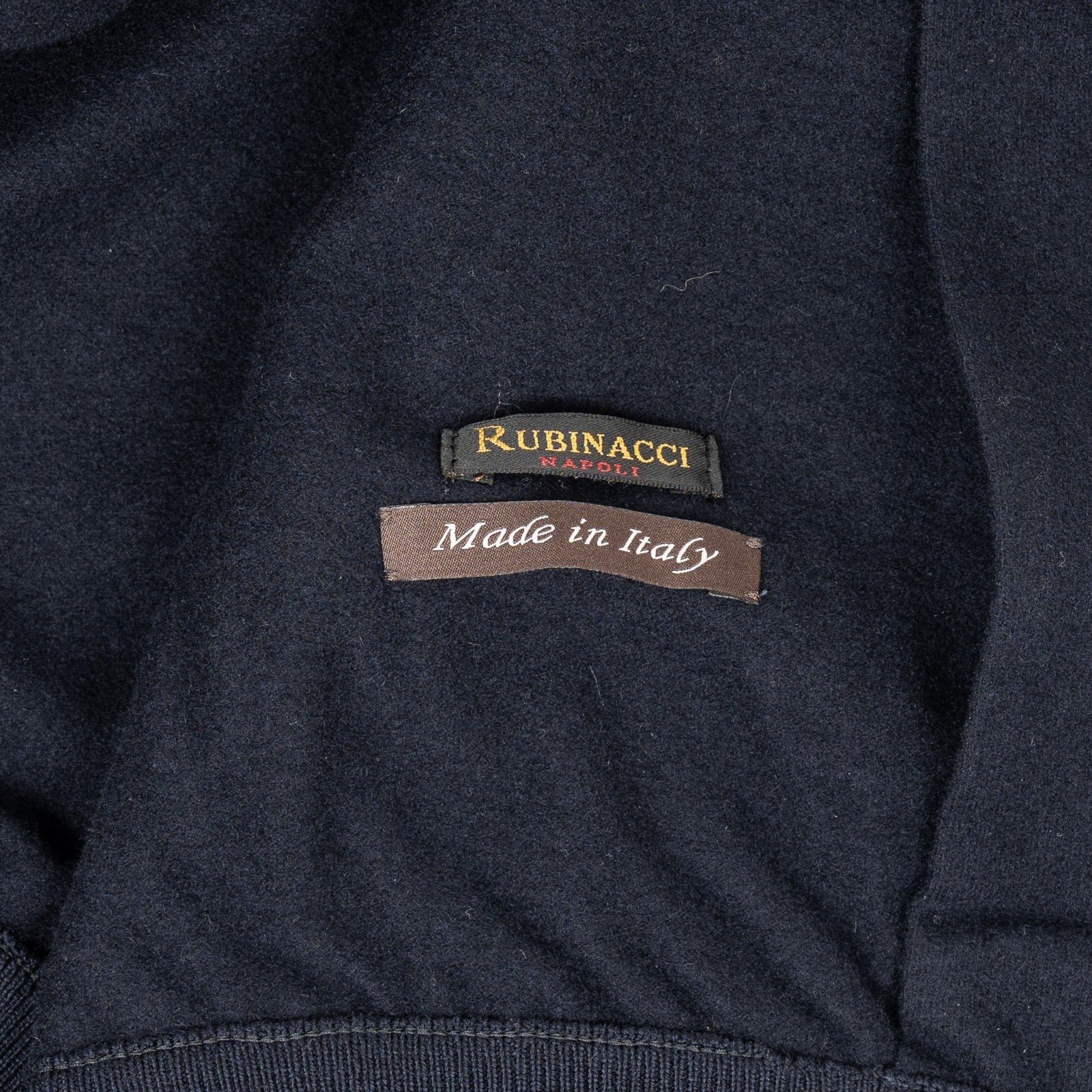 $2600 RUBINACCI Blue Tracksuit LORO PIANA Wool Cashmere + Leather Details