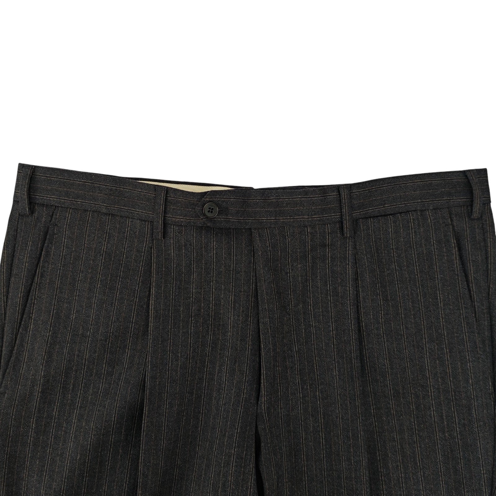 1800$ CARUSO Grey Pinstripe Suit Wool Silk Cashmere Made Italy 40 US / 50 IT