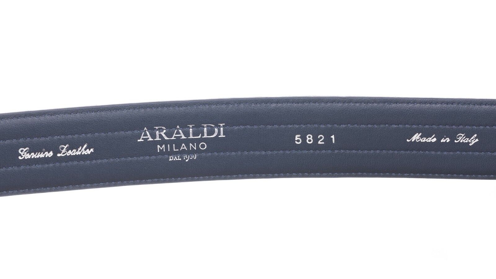 New ARALDI MILANO 1930 Brown Suede Leather Men Belt Handmade in Italy Sz 85 (S)