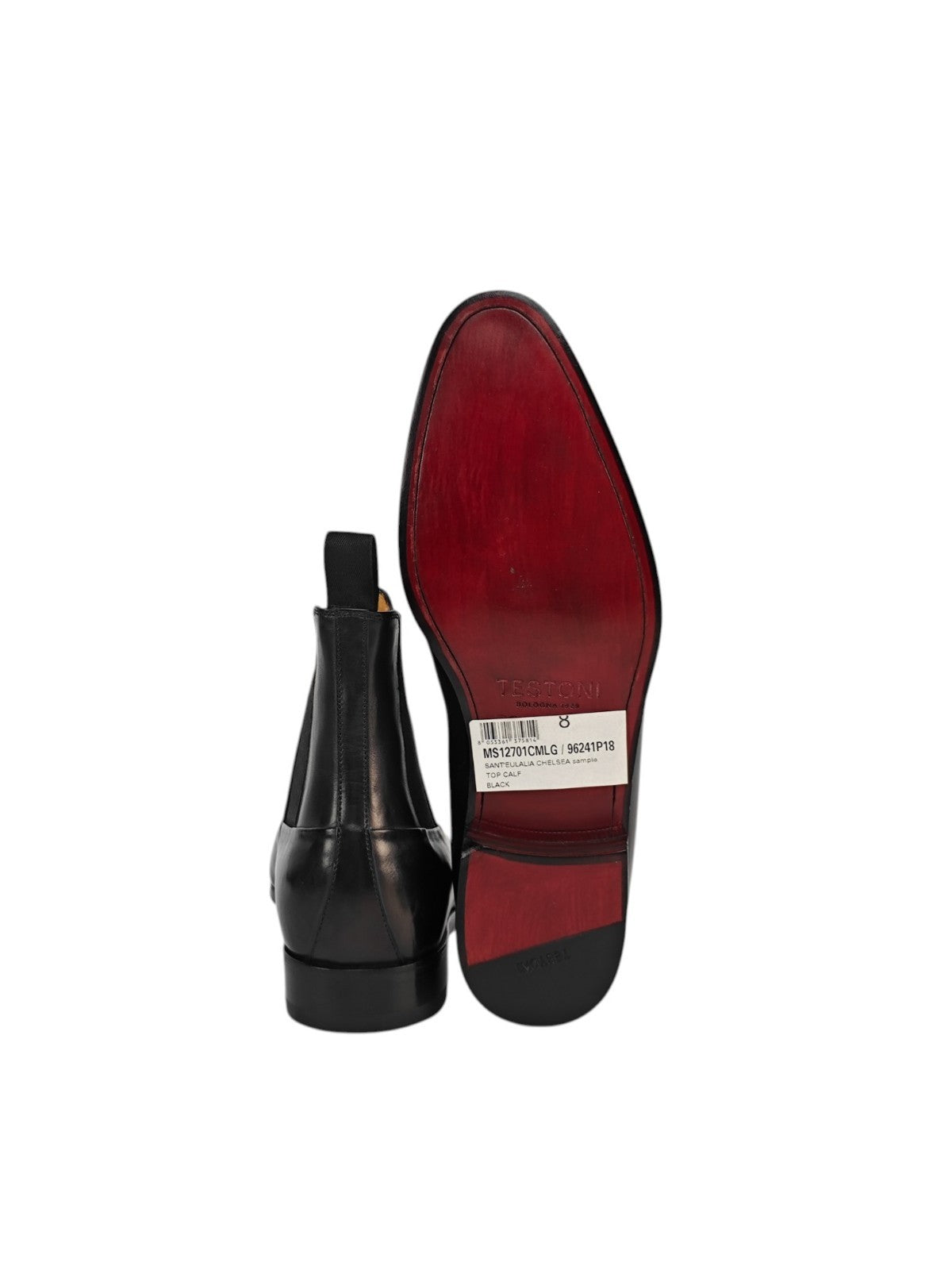 1450$ TESTONI "Sant'eulalia" Black Chelsea Boot Shoes Top Calf 8 UK 9 US 42 IT