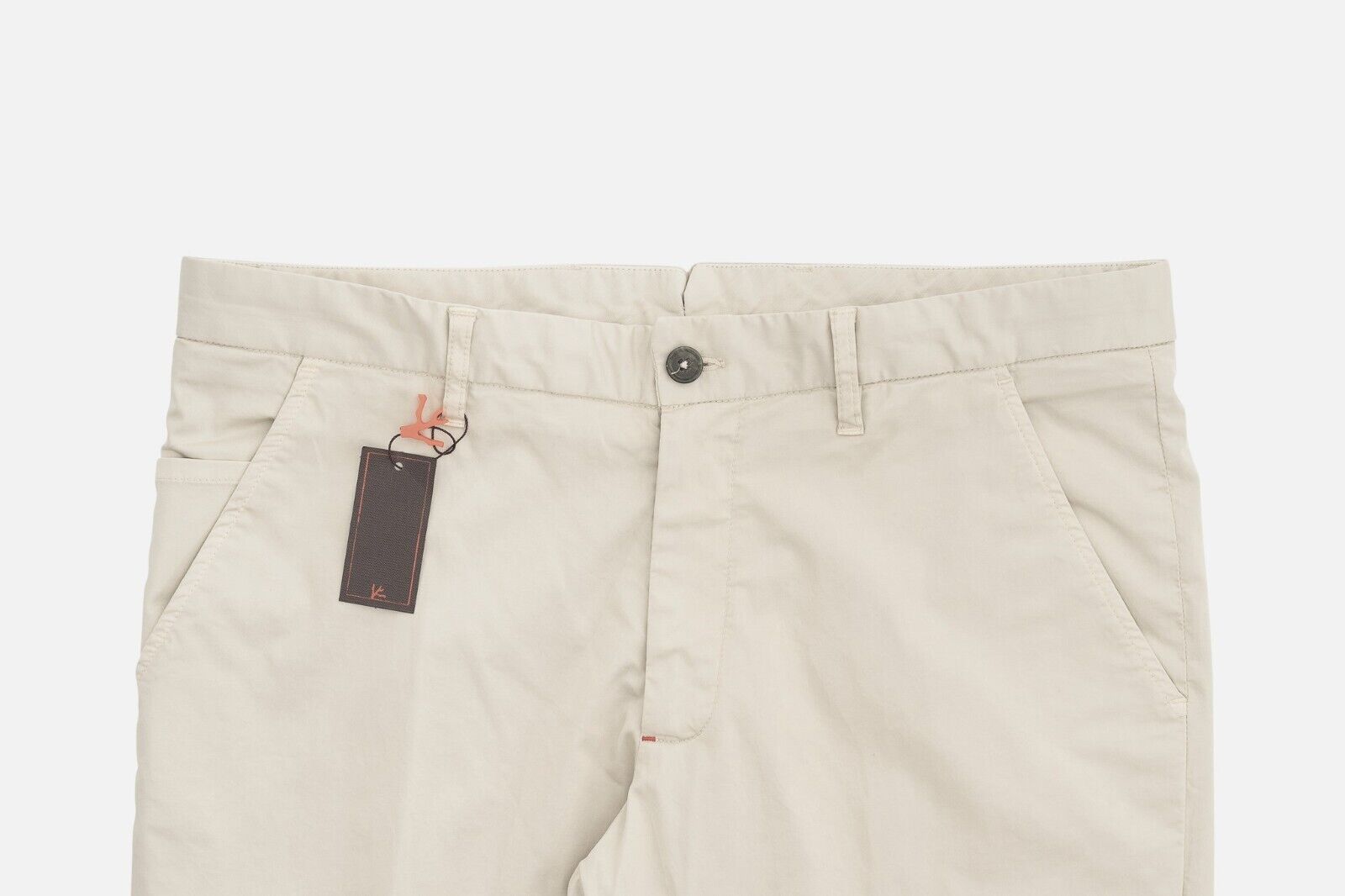 850$ ISAIA NAPOLI "Project Comfort" Ivory Chino Trousers Sport Pant Cotton