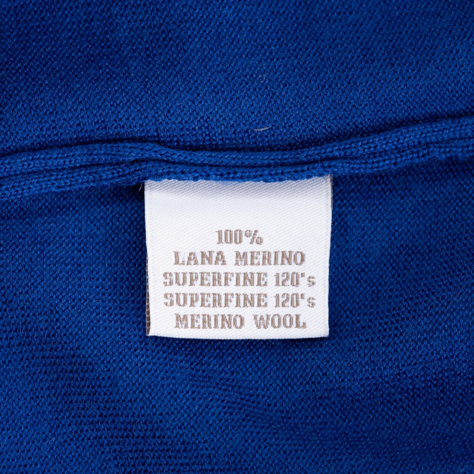 FILIPPO DE LAURENTIIS Sweater Blue Merino's Wool Superfine 120's 36 US / 46 EU
