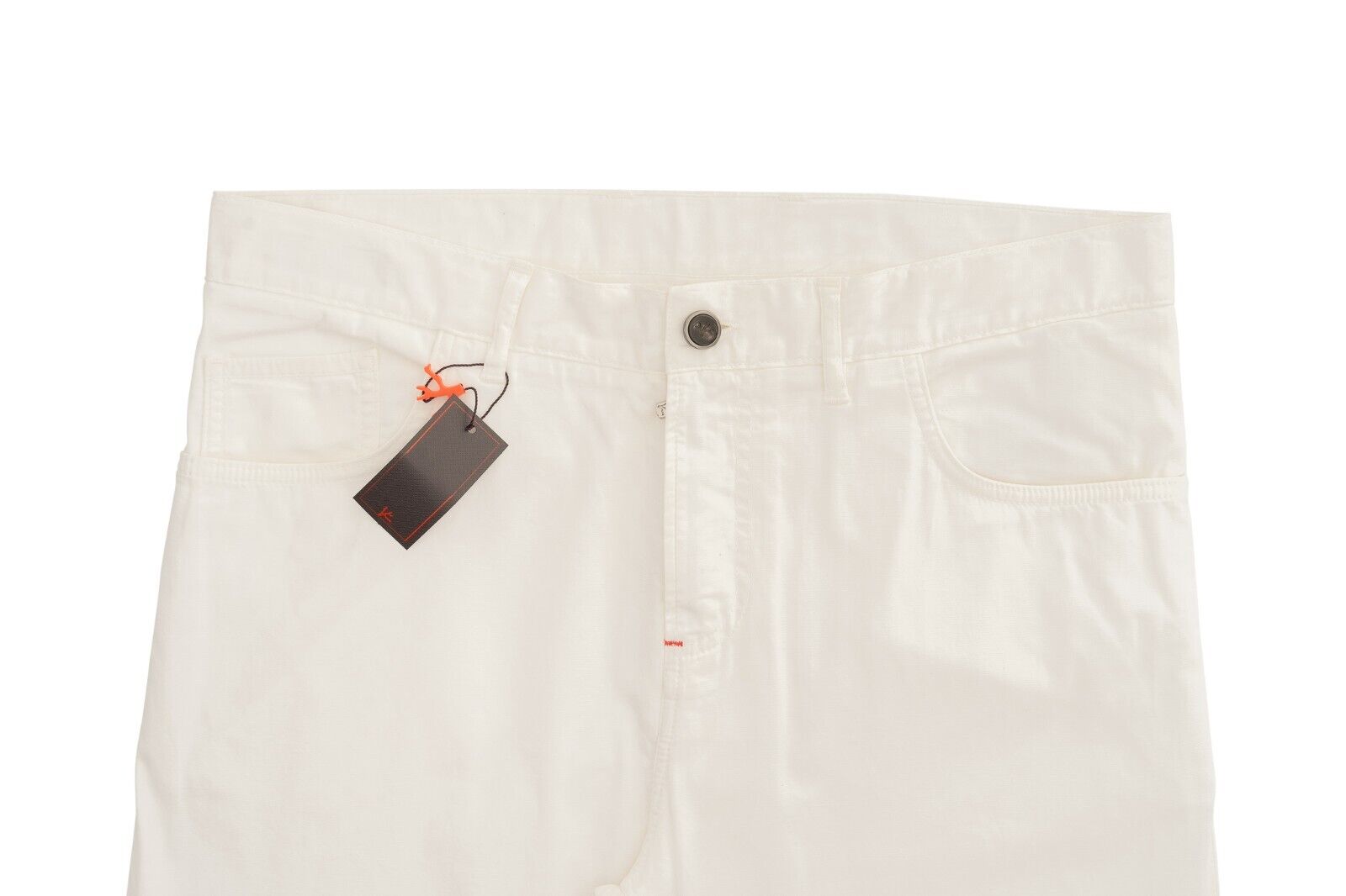 650$ ISAIA NAPOLI White 5 Pockets Trousers Casual Sport Pant Cotton