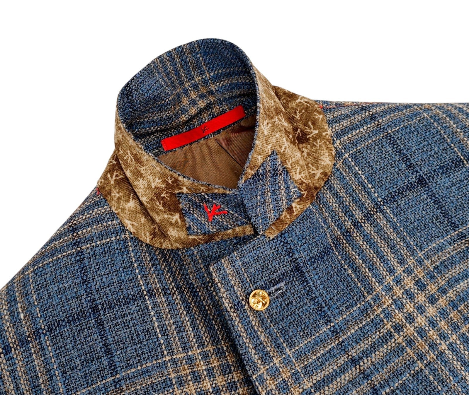 $4850 ISAIA NAPOLI "Capri" Blue Hand-Sewn Sport Coat Wool Silk 34 US / 44 EU 8R