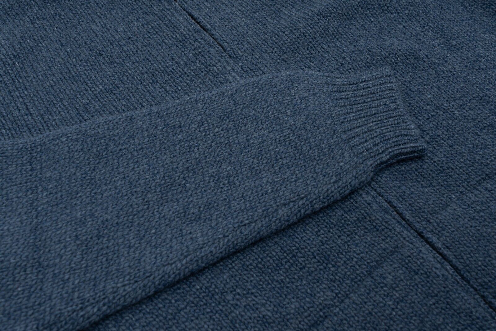 $2290 FEDELI CASHMERE "Malfilè" Blue Cardigan Jacket Full Zip Cashmer