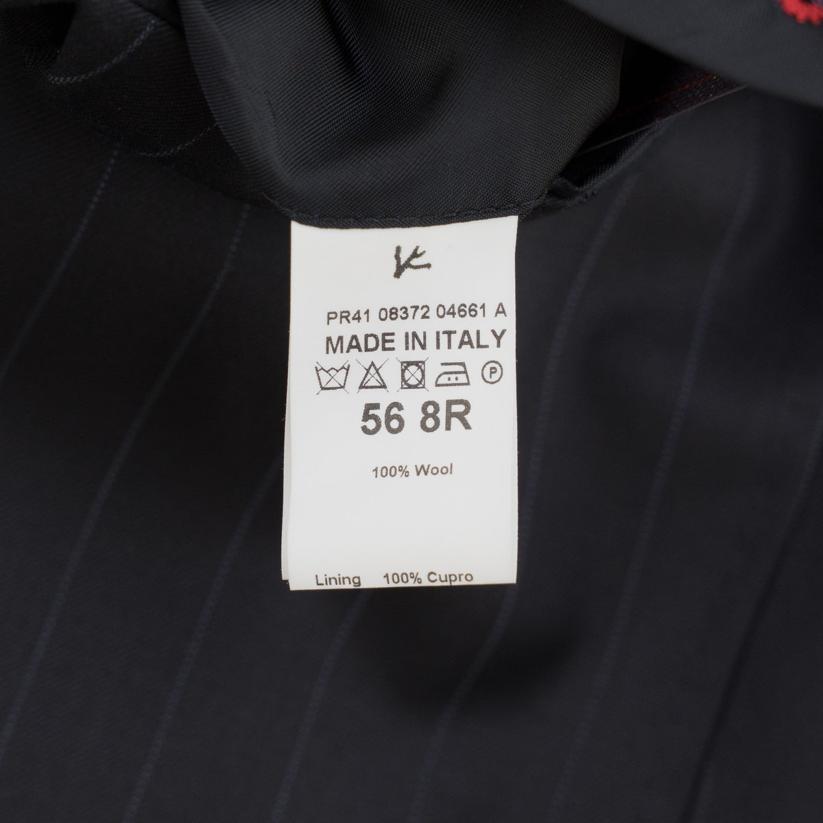$6600 ISAIA NAPOLI "Capri" Blue Midnight Suit Fine Wool 4 Season 46 US 56 EU 8R