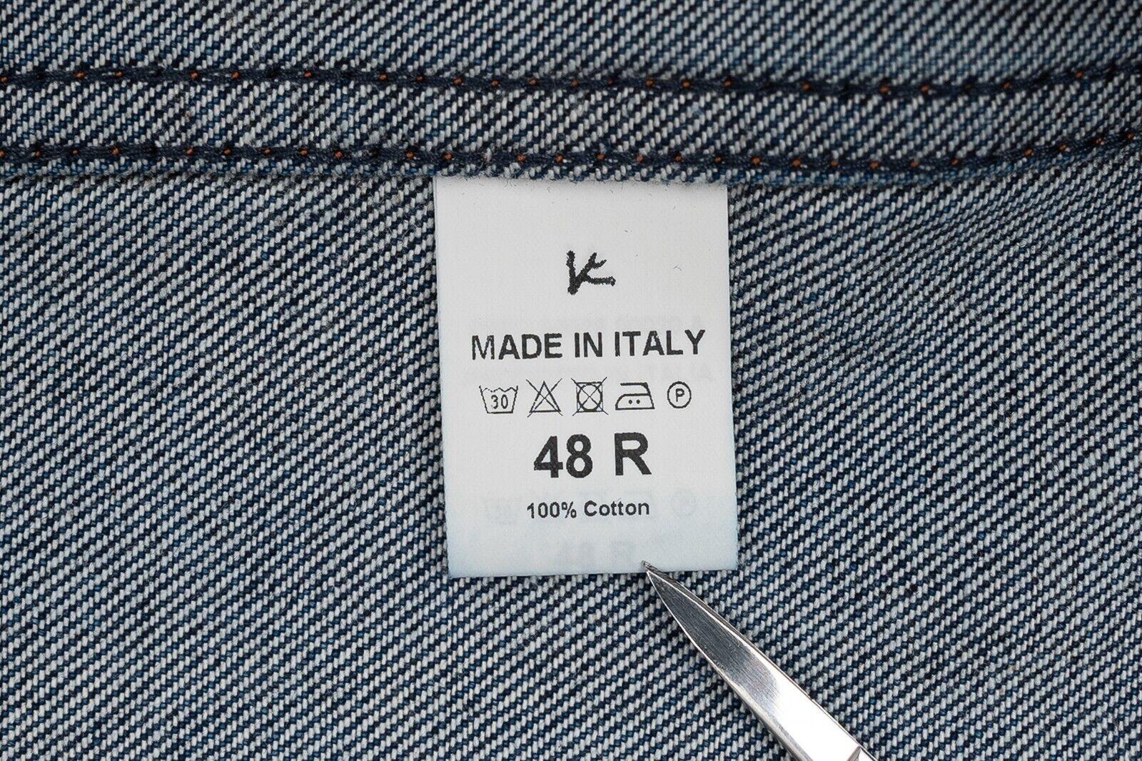 $2200 ISAIA NAPOLI Blue Trucker Jacket Cotton 38 US / 48 EU R