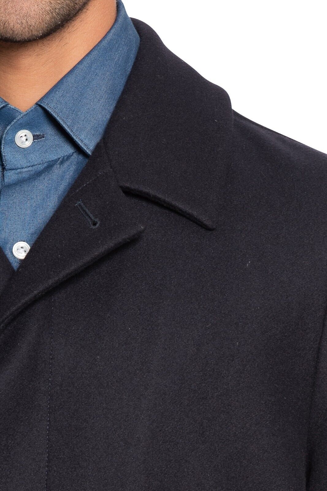 $1600 BOGLIOLI MILANO Blue Navy "DUSTER" Long Coat Heavy Wool 40 US / 50 EU
