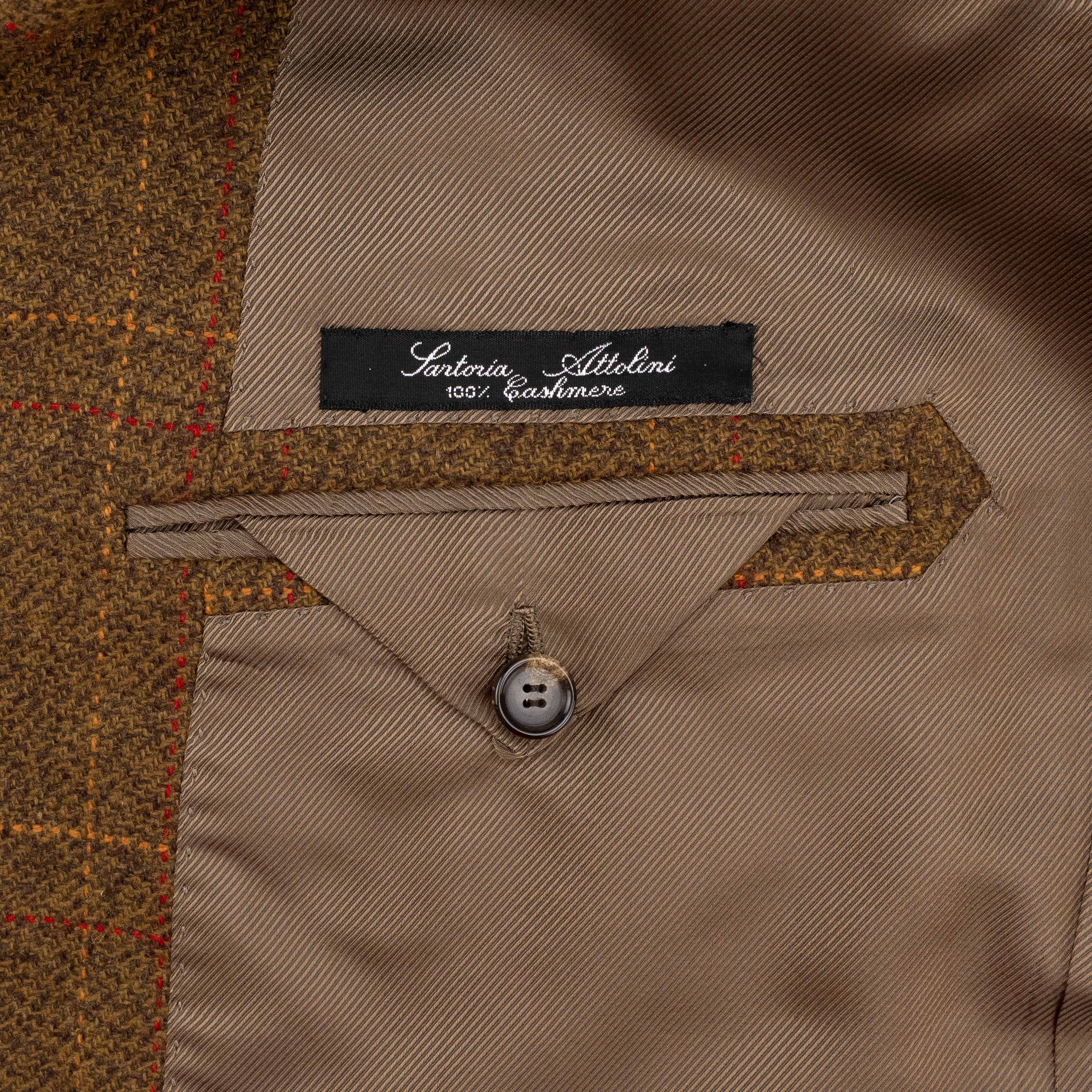 CESARE ATTOLINI NAPOLI Brown Jacket Sport Coat 100% Cashmere 42 US / 52 IT