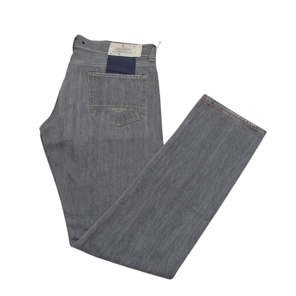 STONE ISLAND Gray Jeans Pant 100% Denim Cotton Straight Fit 36 US / 52 EU