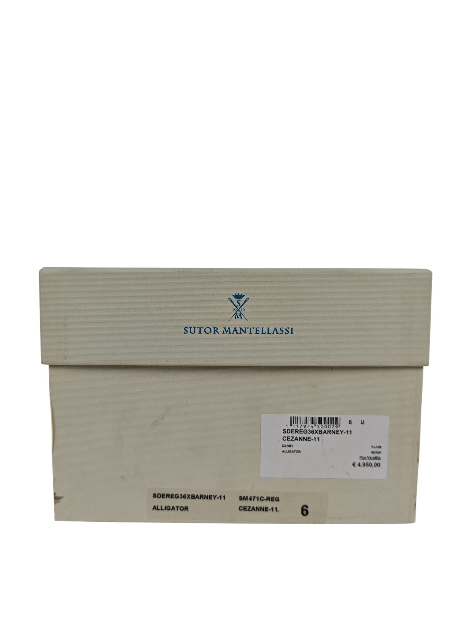 SUTOR MANTELLASSI Brown Goodyear Derby Shoes 100% Alligator