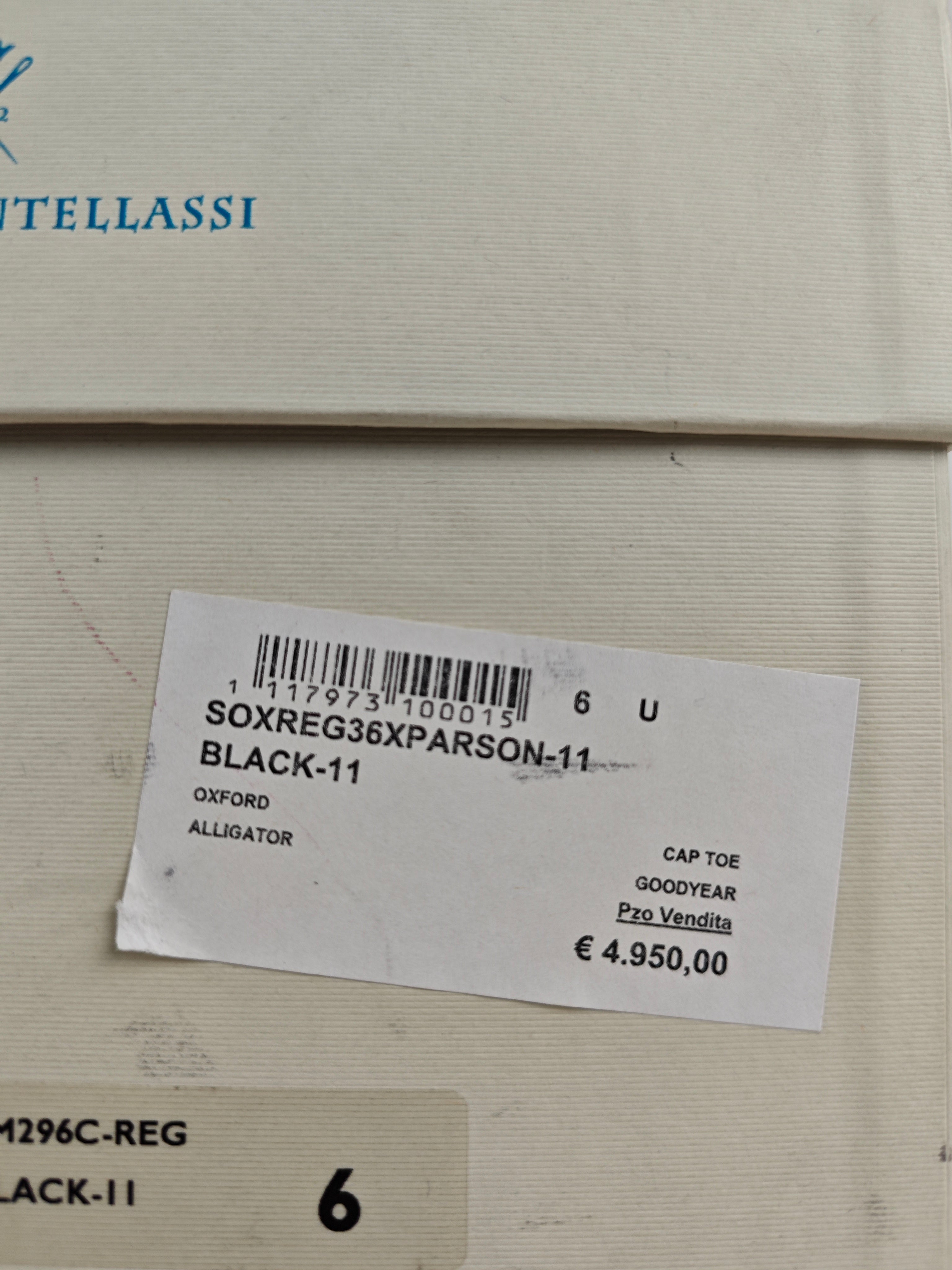 SUTOR MANTELLASSI Black Goodyear Oxford Shoes 100% Alligator