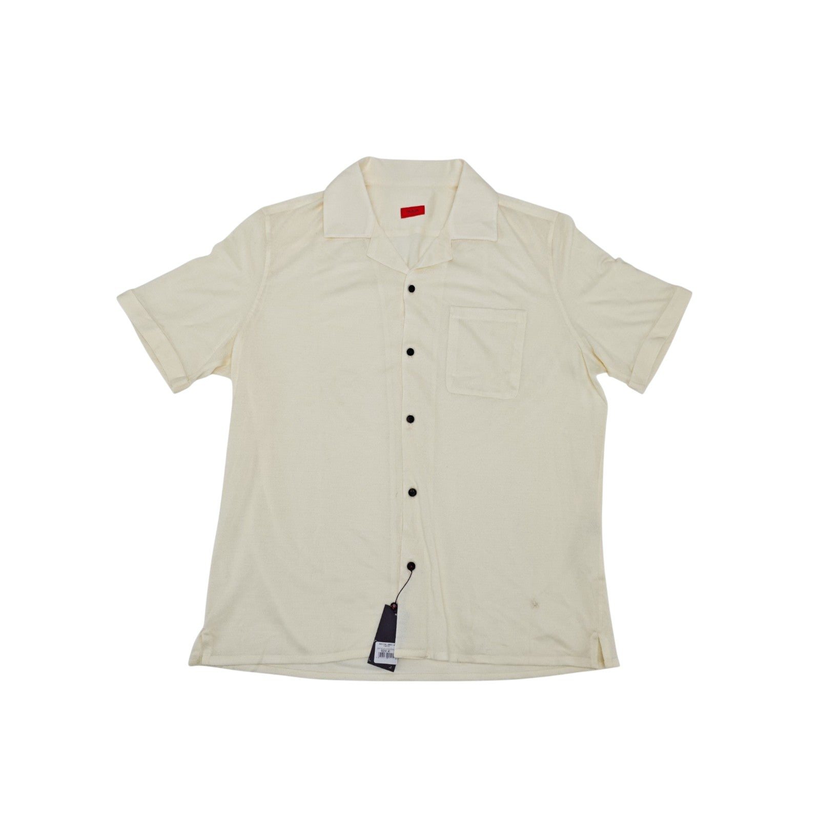 ISAIA NAPOLI Ivory Hand-Sewn Polo Shirt Short Sleeve Soft Wool 16 - 41