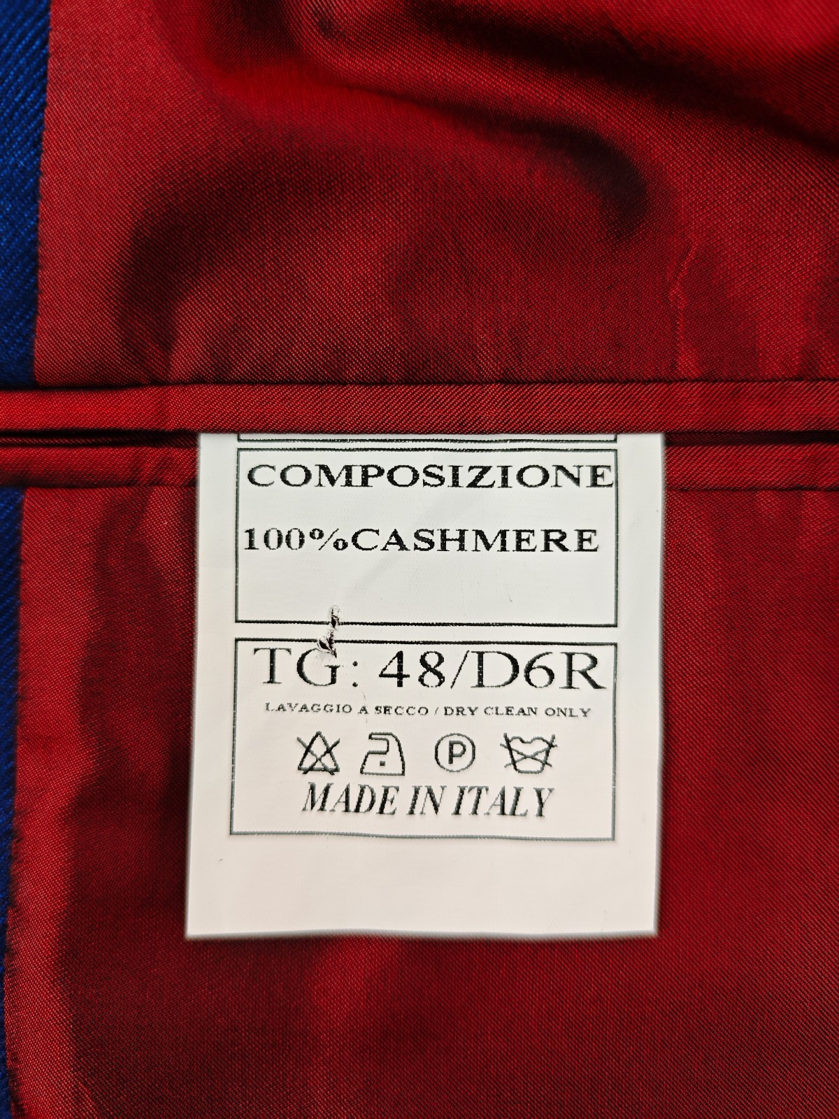 $2200 RUBINACCI NAPOLI Blue Jacket Sport Coat 100% Brushed Cashmere Twill