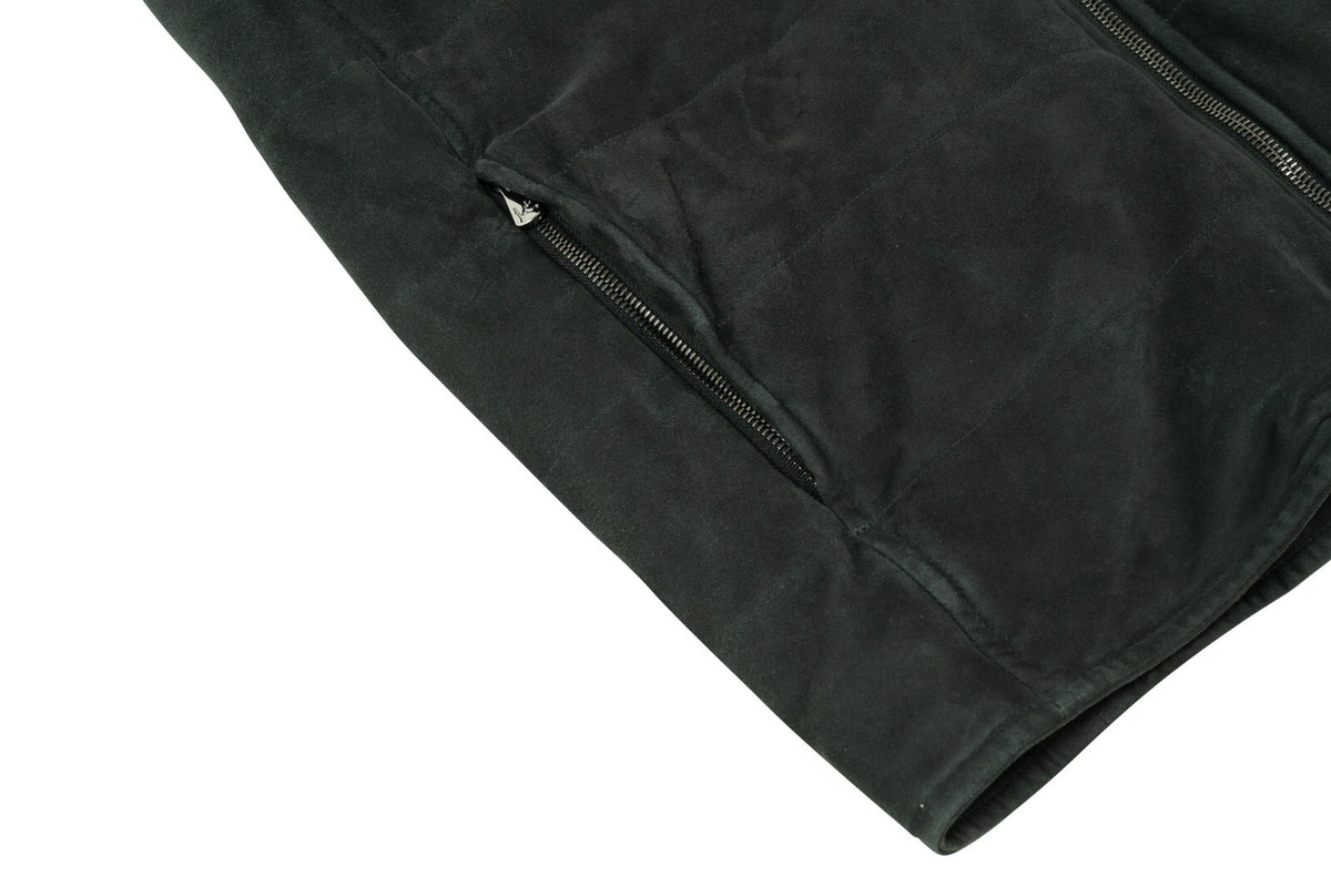 4200$ ISAIA NAPOLI Dark Green Vest Jacket 100% Lambskin Leather 40 US / 50 EU