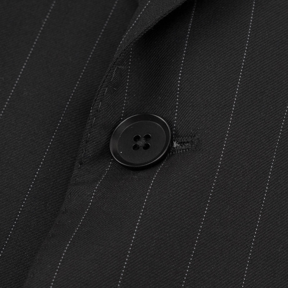 $6600 ISAIA "Gregorio" Black Hand-Sewn Suit Fine Wool Striped 46 US / 56 EU 8R