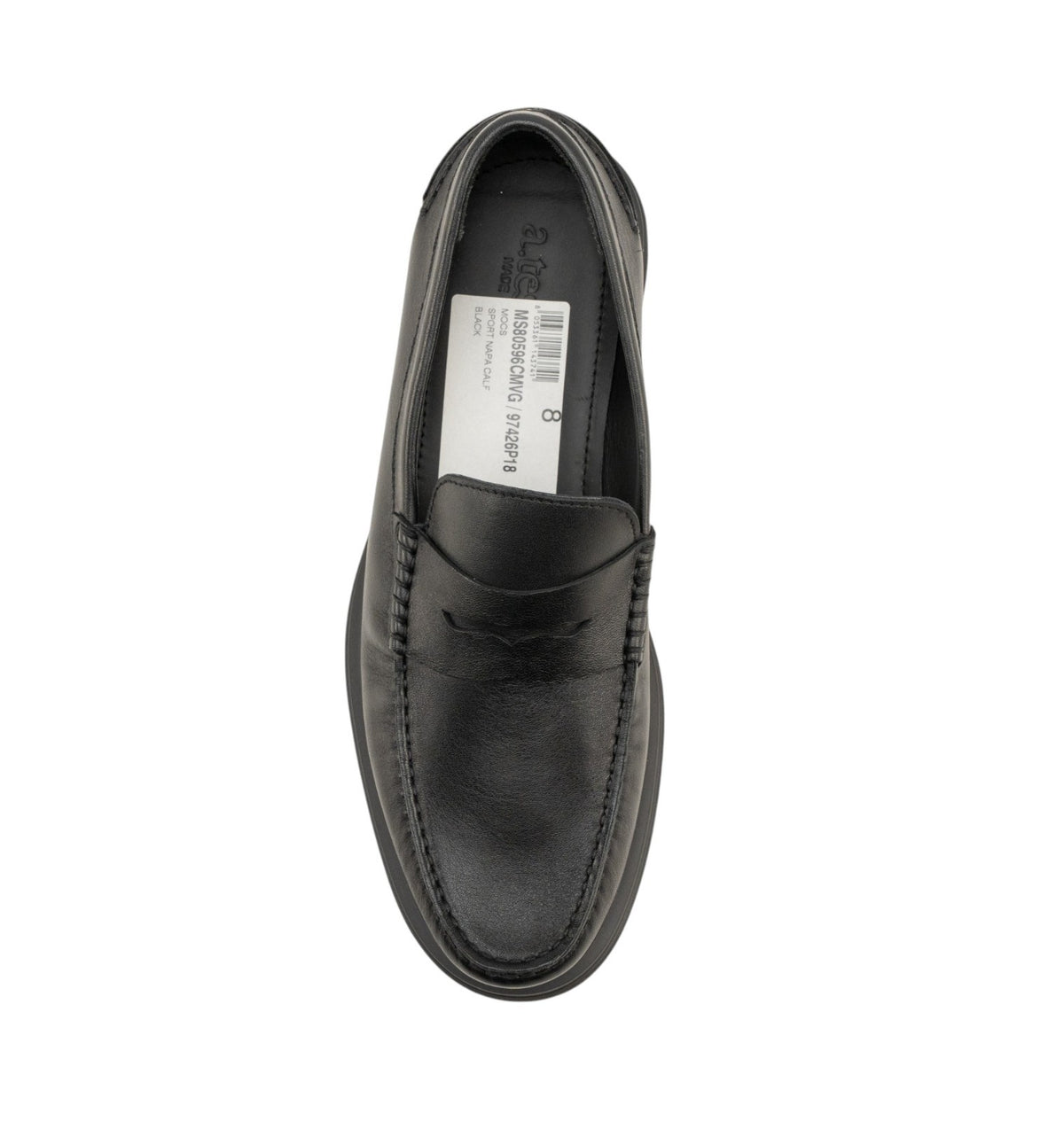 1050$ TESTONI Penny Loafers Black Calf Black Lug Sole 8 UK / 9 US / 42 IT